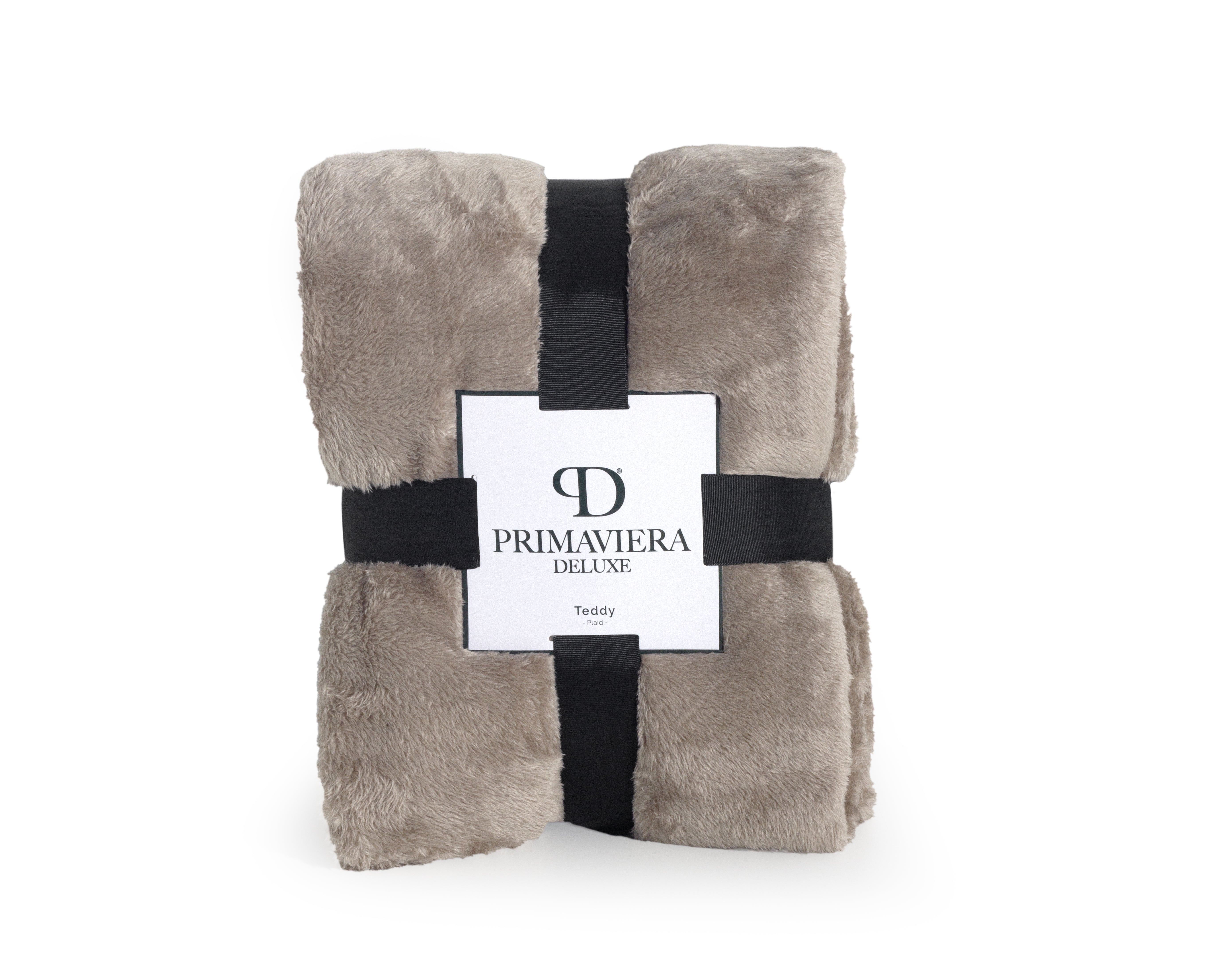Teddy plaid Diep Taupe 150 x 200
