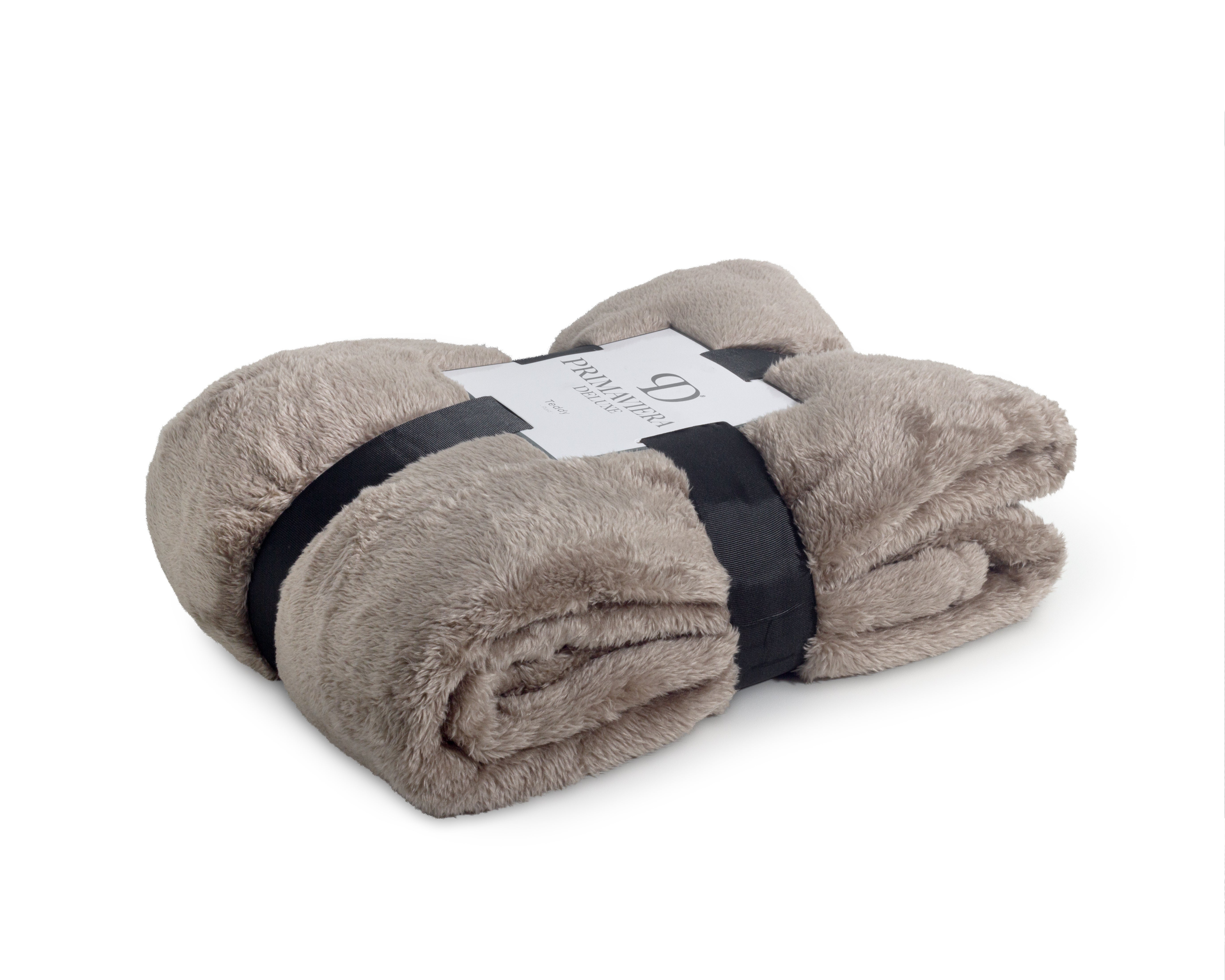 Teddy plaid Diep Taupe 150 x 200