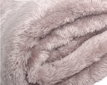 Teddy plaid Poeder Roze 150 x 200 - Heerlijk zacht - Knuffel deken - Voor bed en op de bank