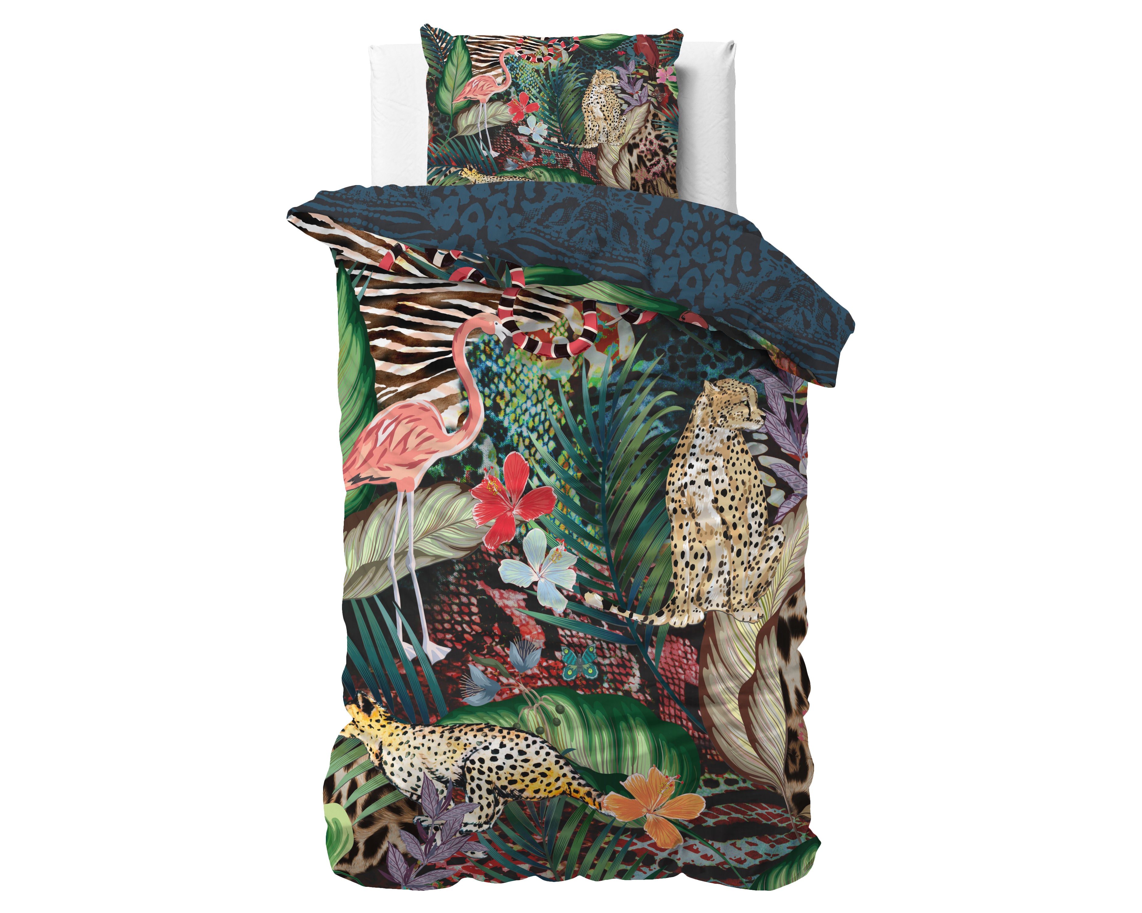 Tiago Multi Dekbedovertrek - Luxe Satijn - Hoge kwaliteit - Trendy prints