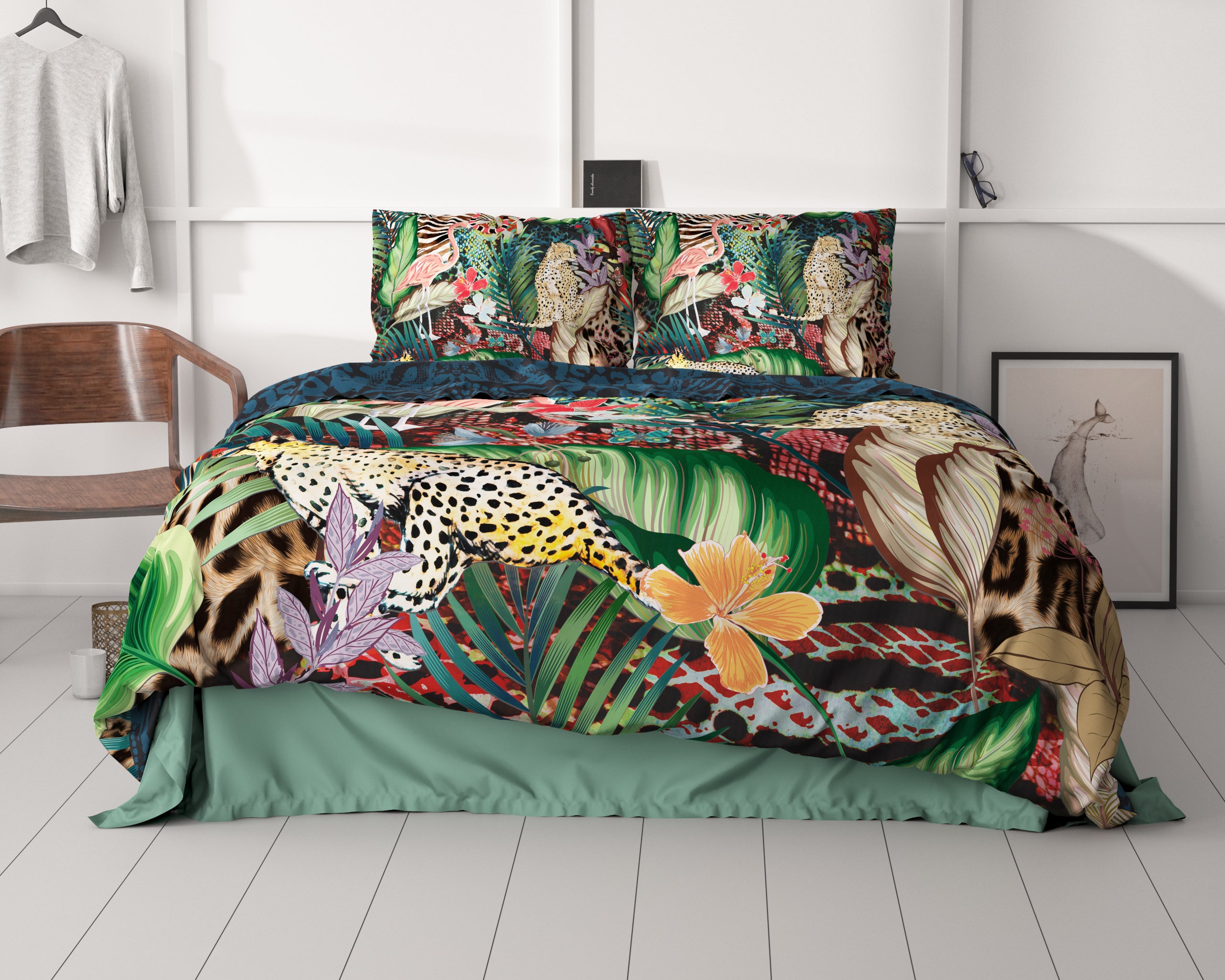 Tiago Multi Dekbedovertrek - Luxe Satijn - Hoge kwaliteit - Trendy prints