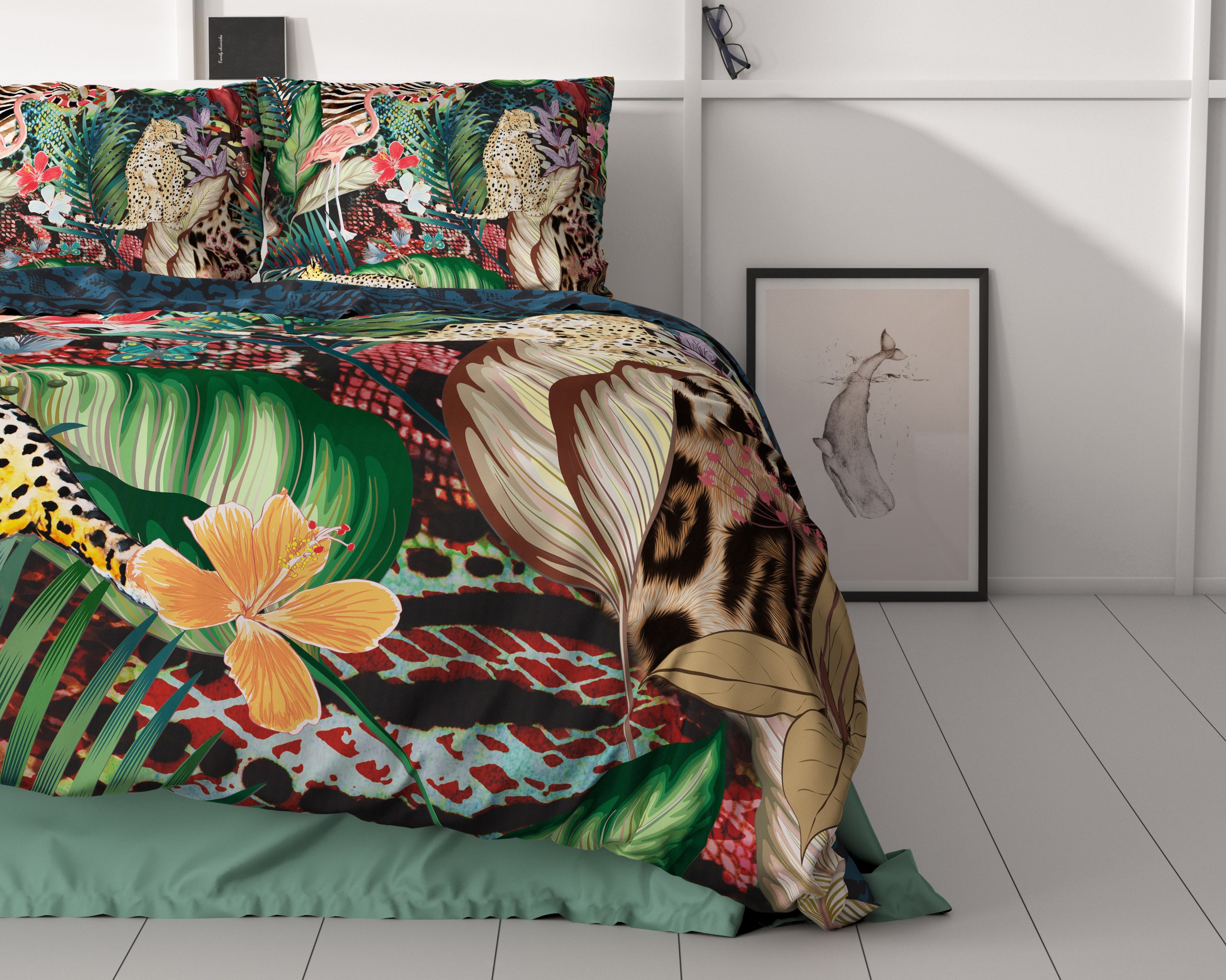 Tiago Multi Dekbedovertrek - Luxe Satijn - Hoge kwaliteit - Trendy prints