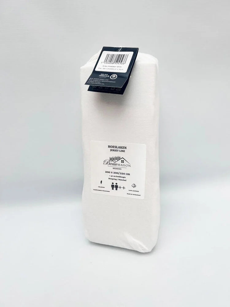 Topper Hoeslaken Jersey Wit - 100% Katoen, Perfecte Pasvorm voor Jouw Topmatras