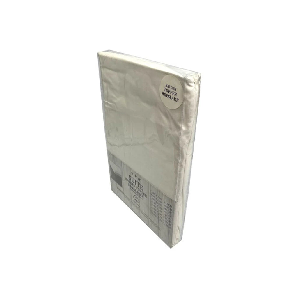 Cotton Topper Fitted Sheet Off White | 100% Cotton | Perfect Fit