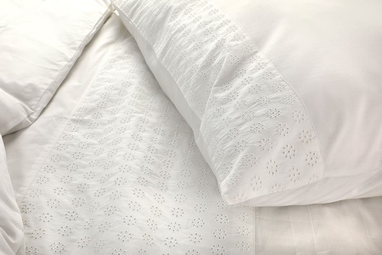 Deluxe Toulouse Wit Dekbedovertrek | Luxe Percale-Katoen