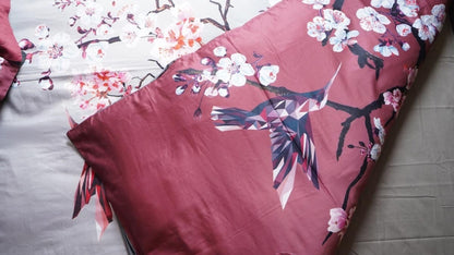 Treetop Katoen Satijnen Dekbedovertrek Lits Jumeaux – 100% Luxe & Natuur | 350 Thread Count