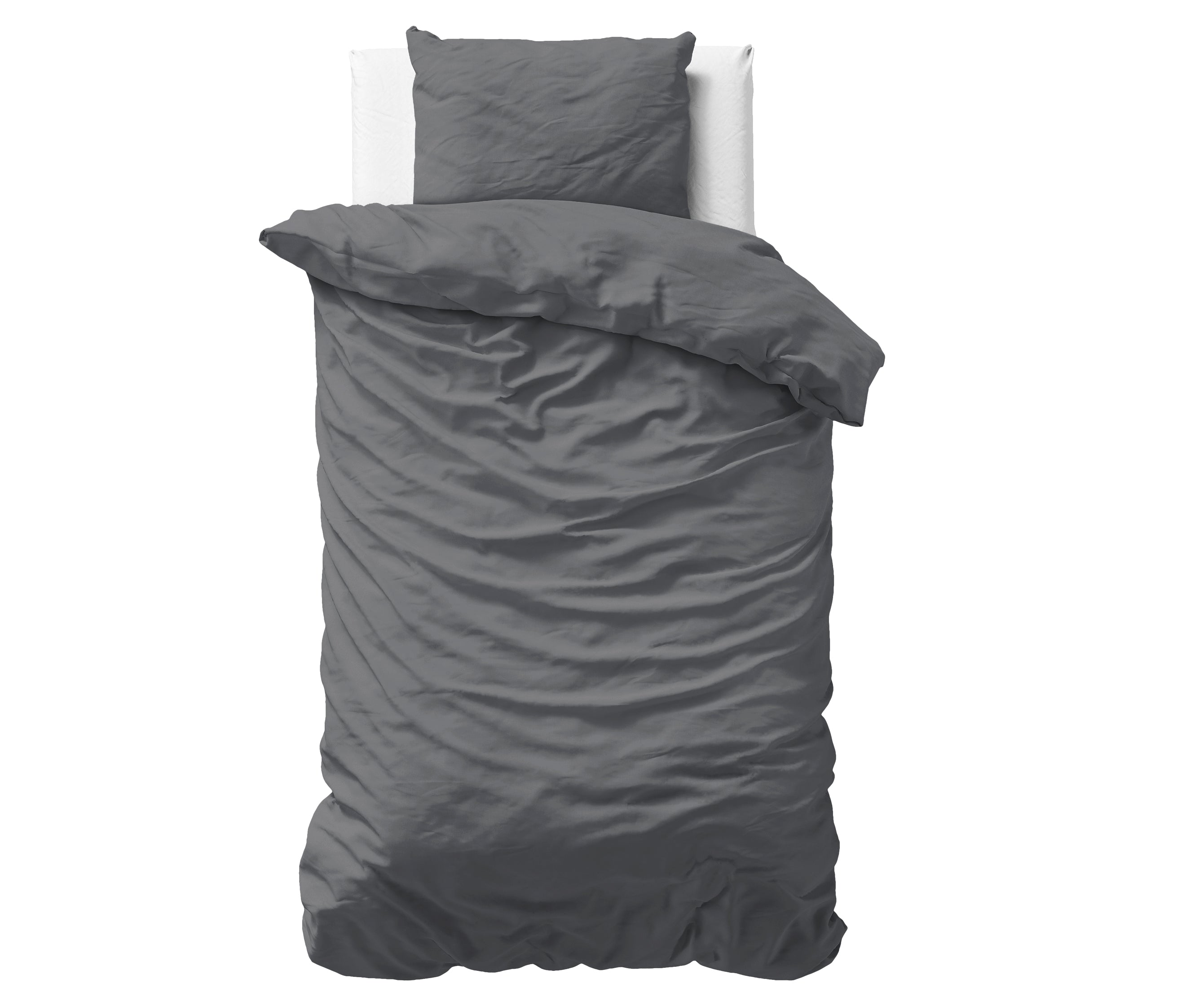 Uni Satin Duvet Cover Anthracite - Luxury Satin - High Quality - Modern
