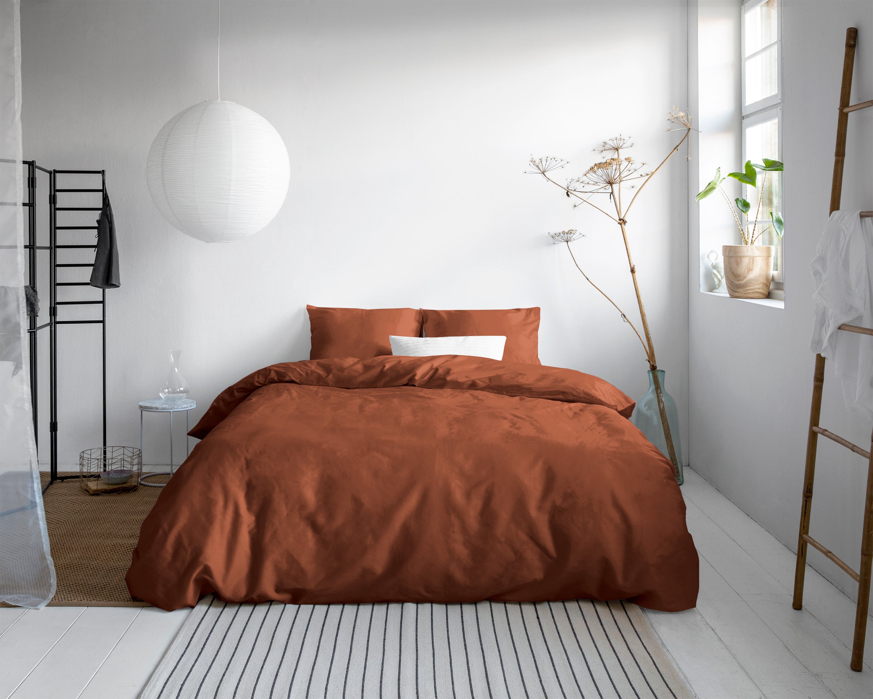 Uni Satin Duvet Cover Brown - Luxury Satin - High Quality - Modern