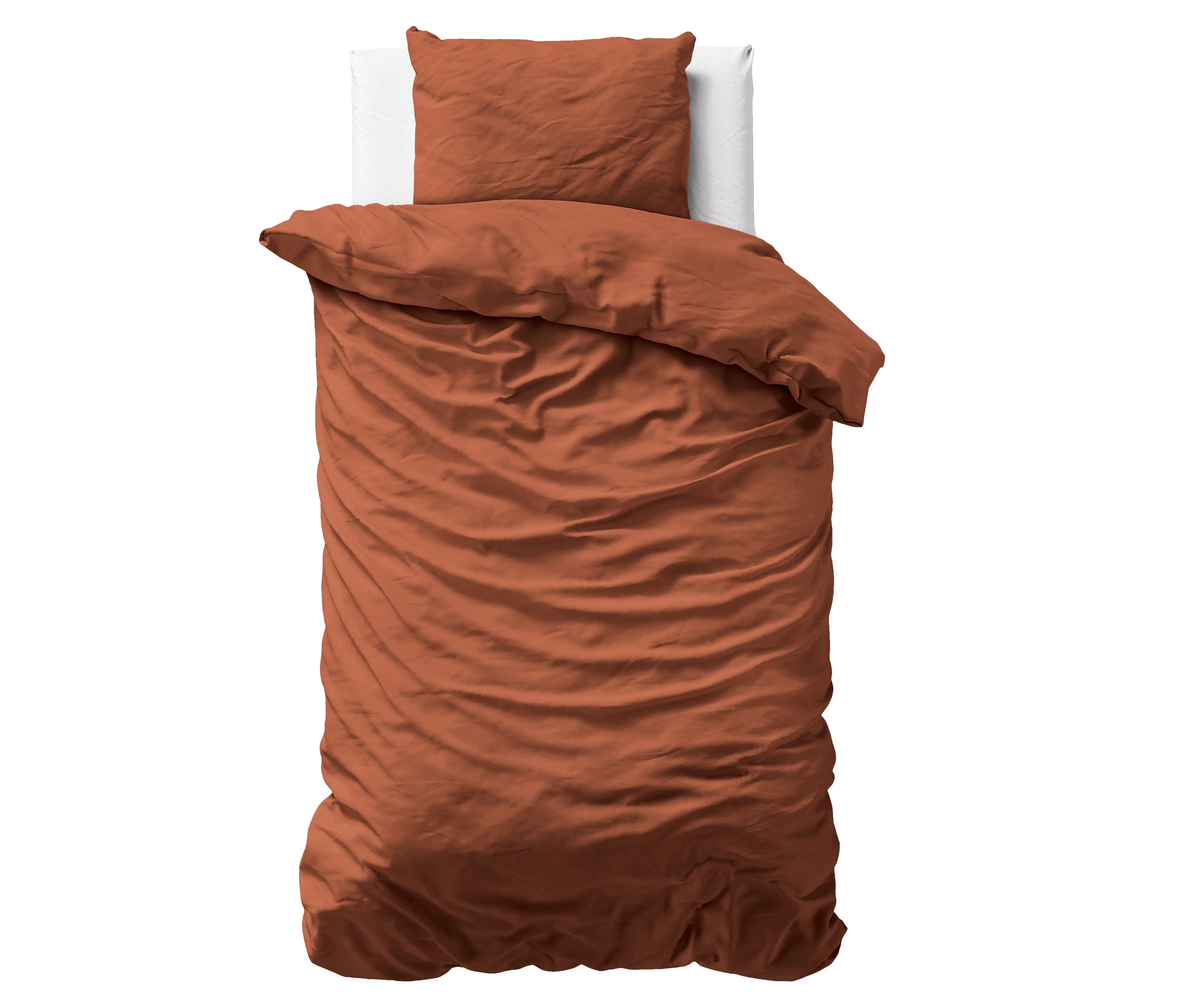 Uni Satin Duvet Cover Brown - Luxury Satin - High Quality - Modern