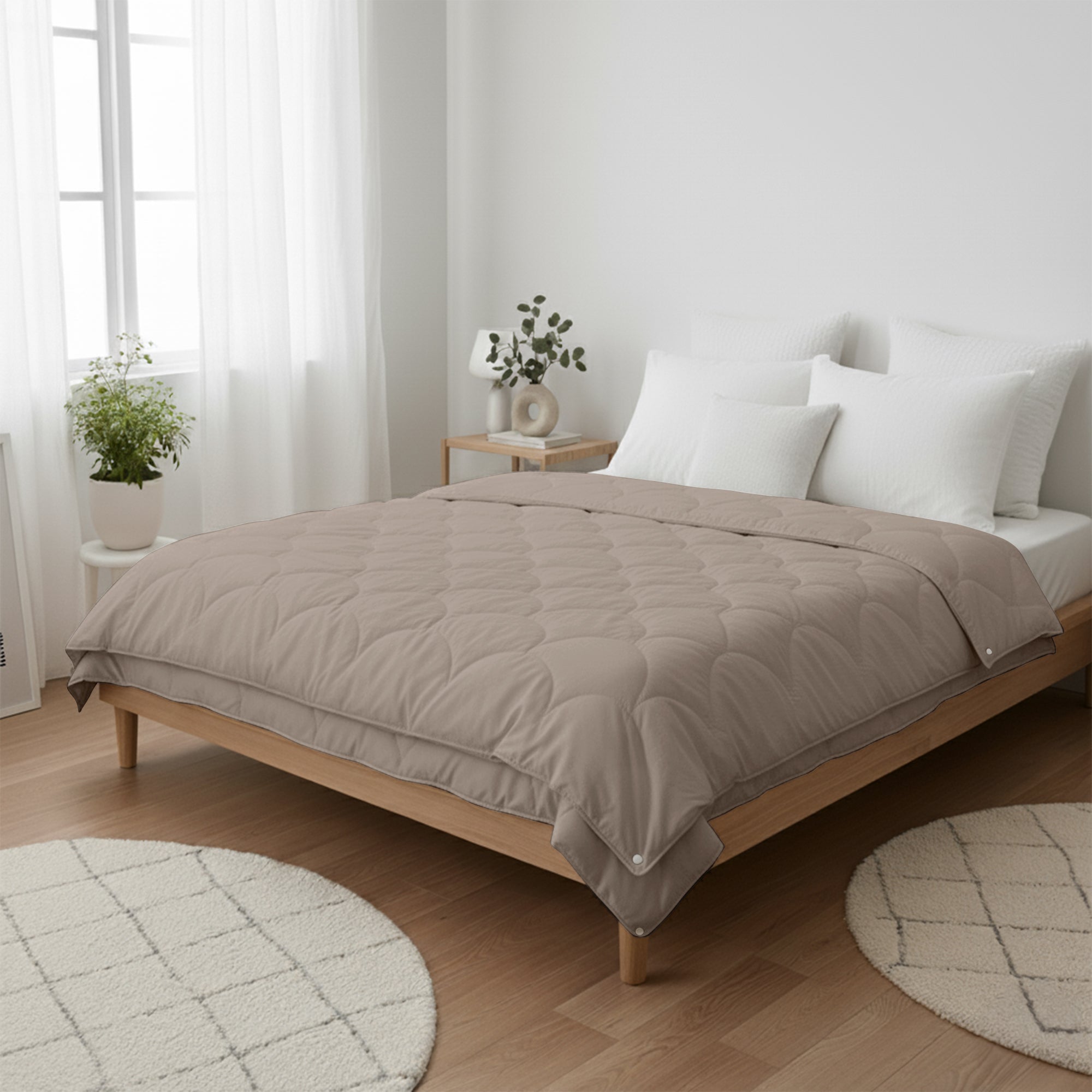 Valking 4 Seizoenen Dekbed Zonder Hoes - Taupe - Voor het hele jaar