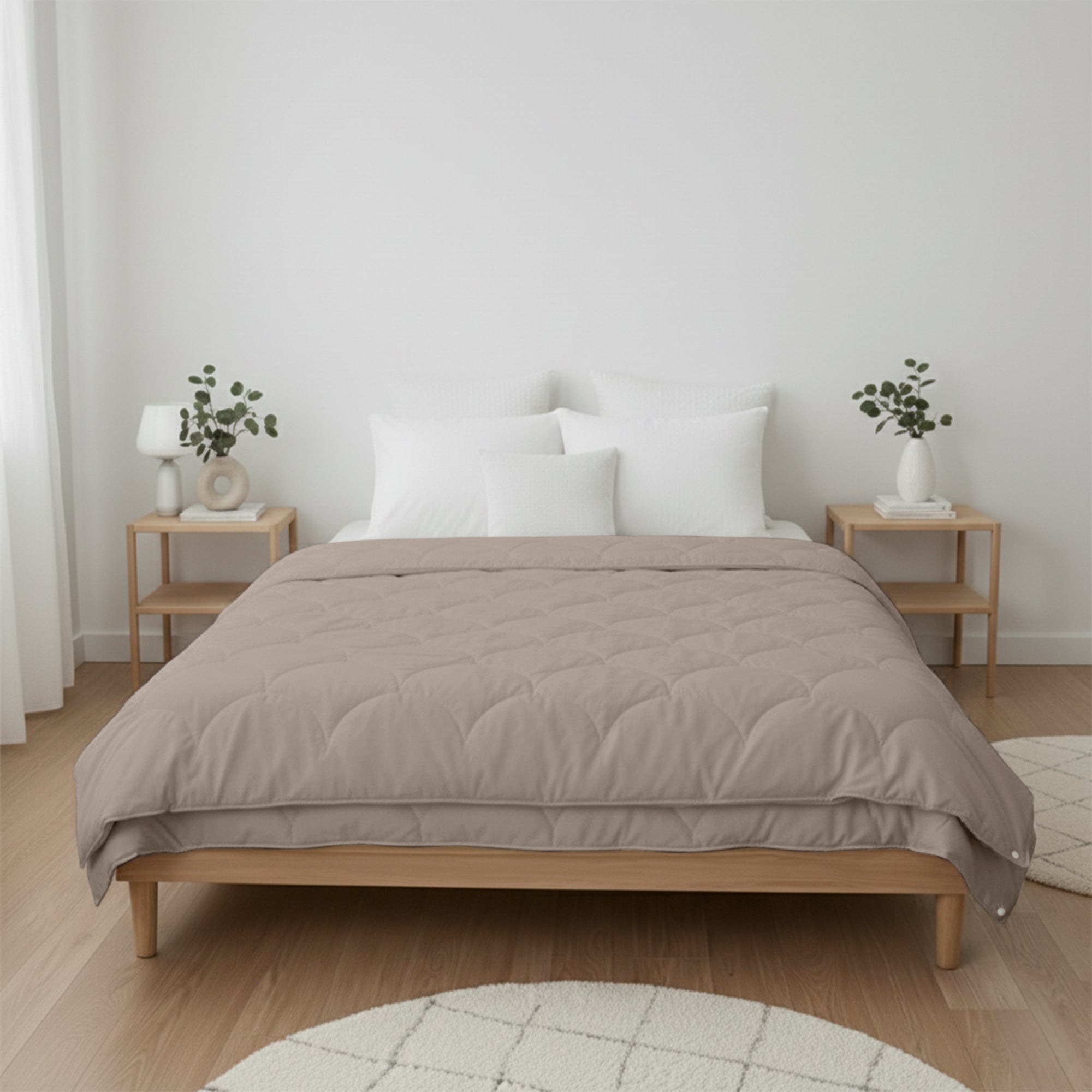 Valking 4 Seizoenen Dekbed Zonder Hoes - Taupe - Voor het hele jaar