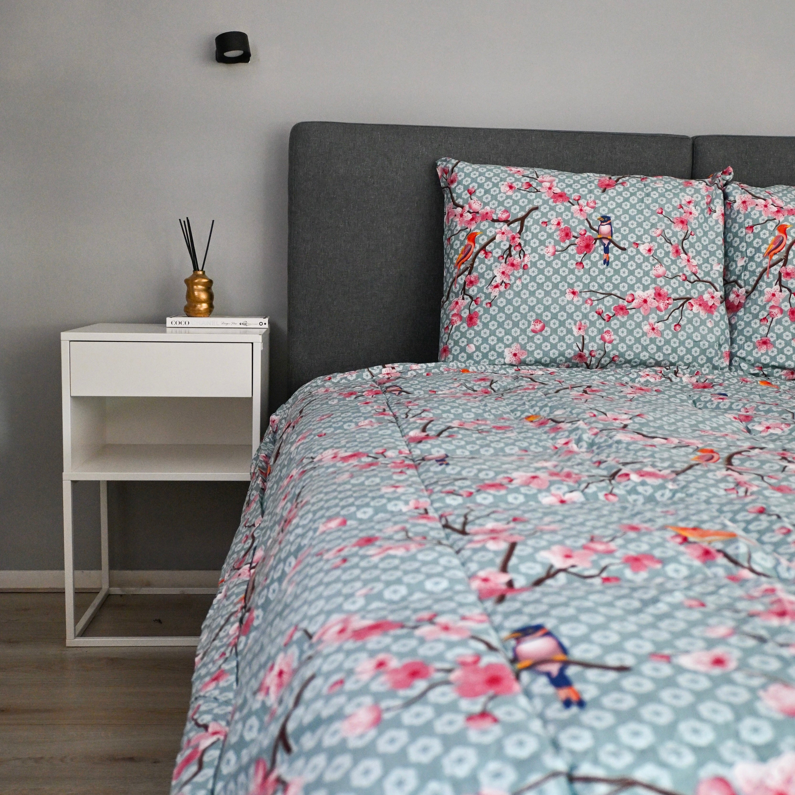 Valking Dekbed - Japon Blue - Voor het hele jaar + Kussenslopen