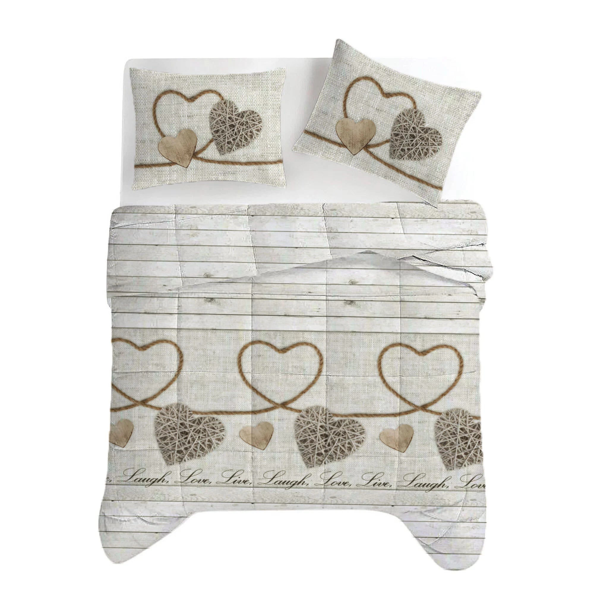 All-in-One Lazy Duvet Live Laugh Love - Duvet with pillowcases