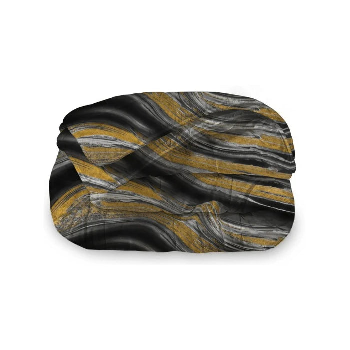 Valking Dekbed - Marble Black Gold - Voor het hele jaar + Kussenslopen