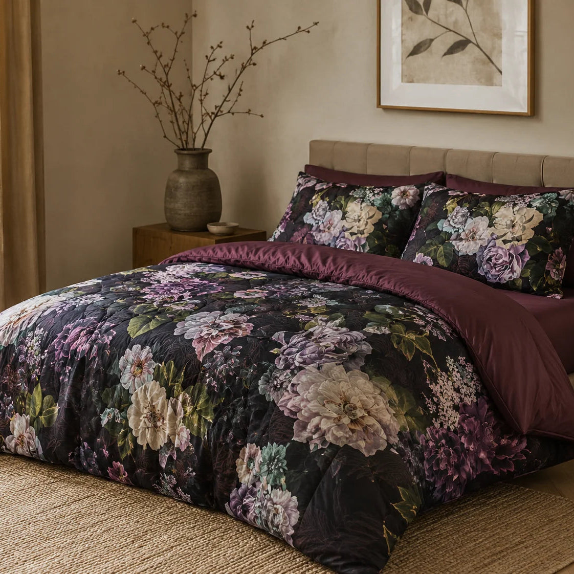 All-in-One Lazy Duvet Purple Flowers - Shipping from September 29th