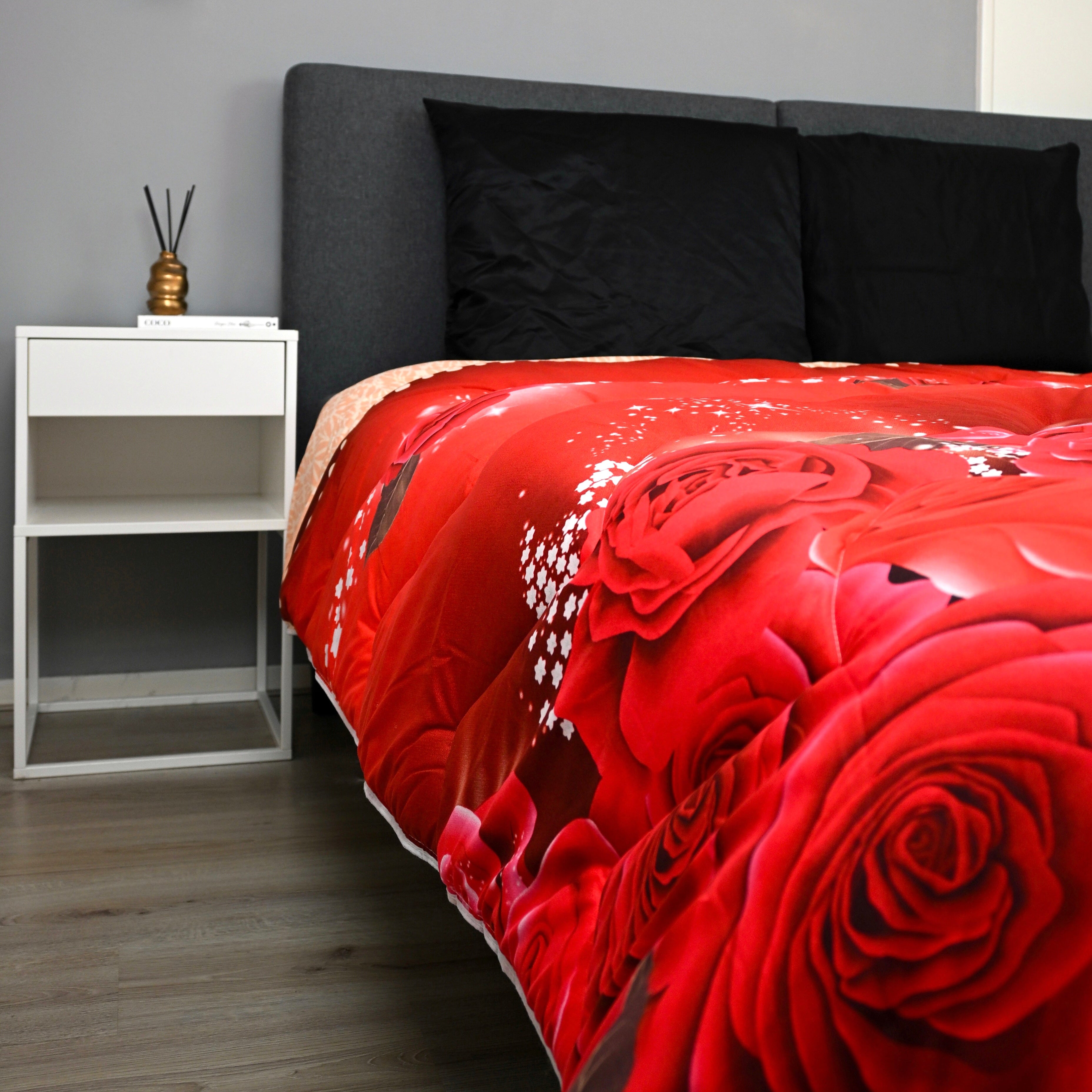 Valking Dekbed Zonder Overtrek - Rode Rozen - Voor het hele jaar