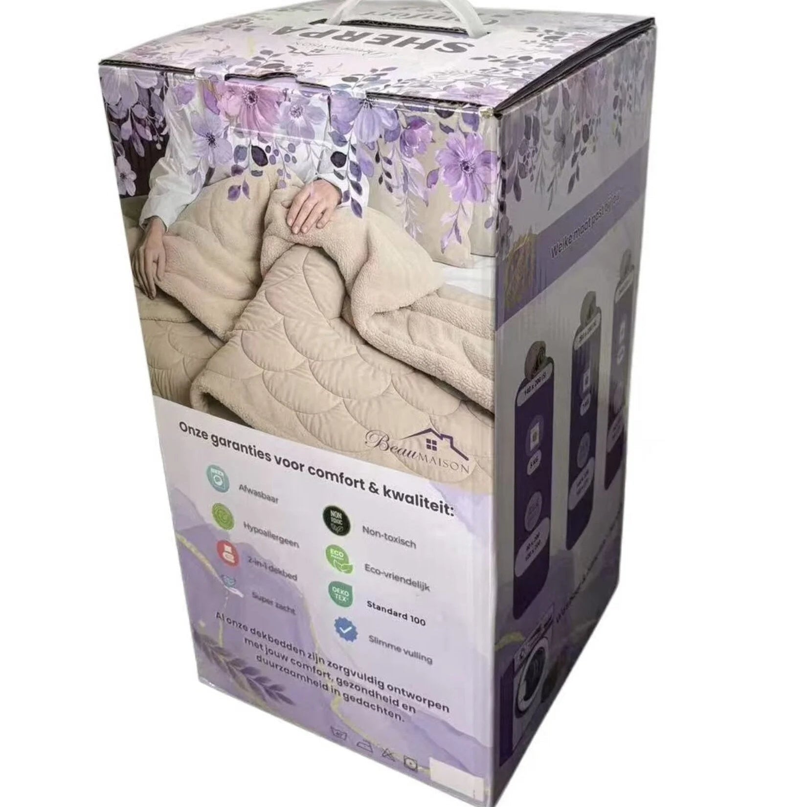 Valking Teddy/Velvet Dekbed - Wit - Voor het hele jaar + Instopflap