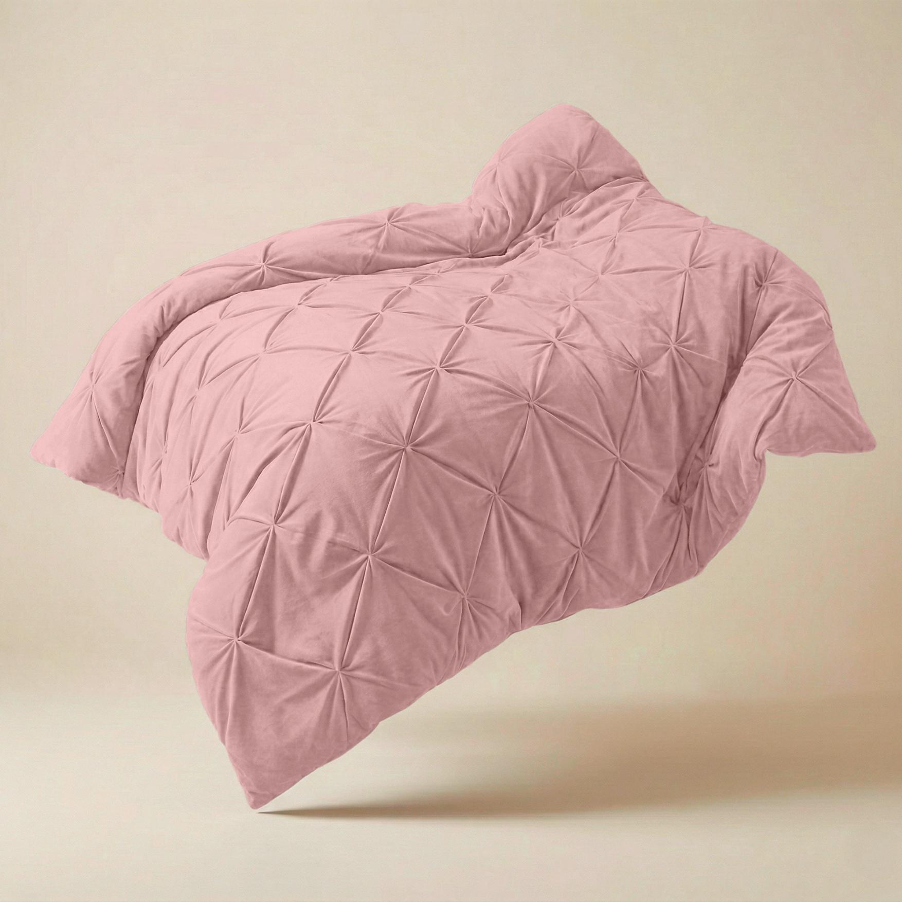Valking Velvet Pintuck Dekbed - Roze - Voor het hele jaar