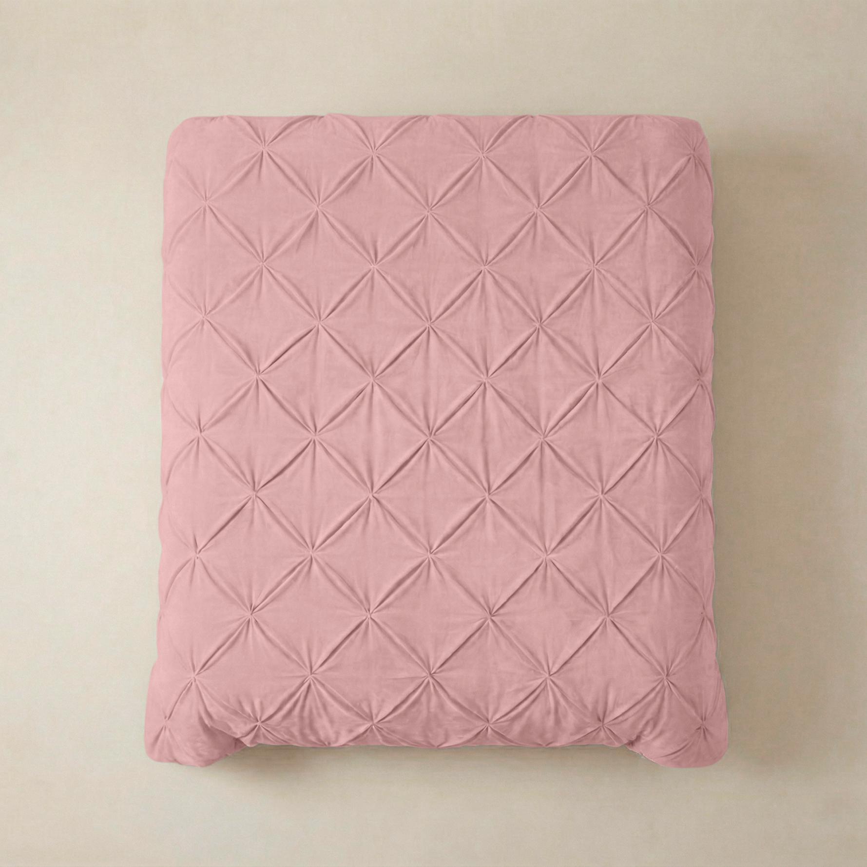 Valking Velvet Pintuck Dekbed - Roze - Voor het hele jaar