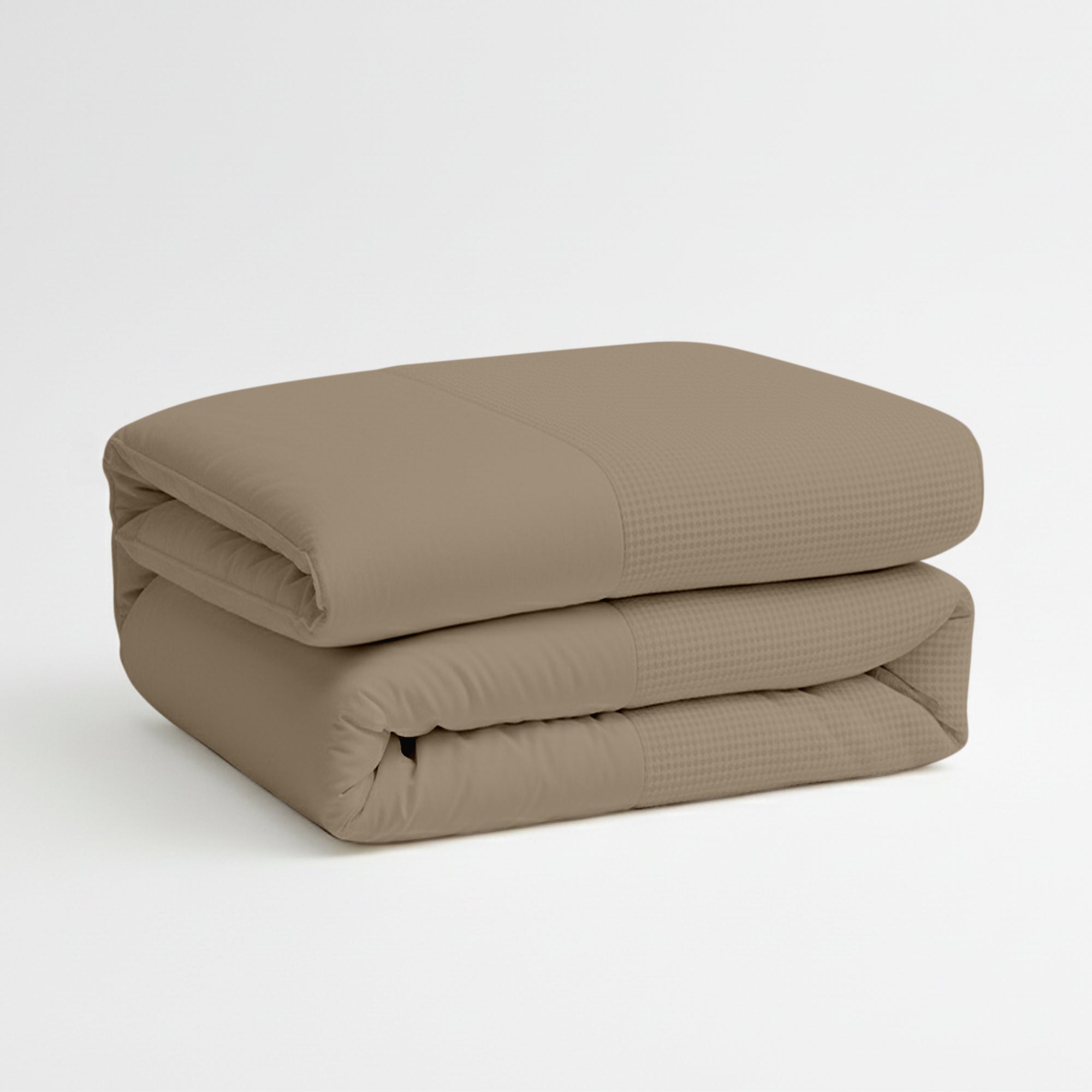 Valking Wafel Band Dekbed Zonder Overtrek - Taupe - Voor het hele jaar