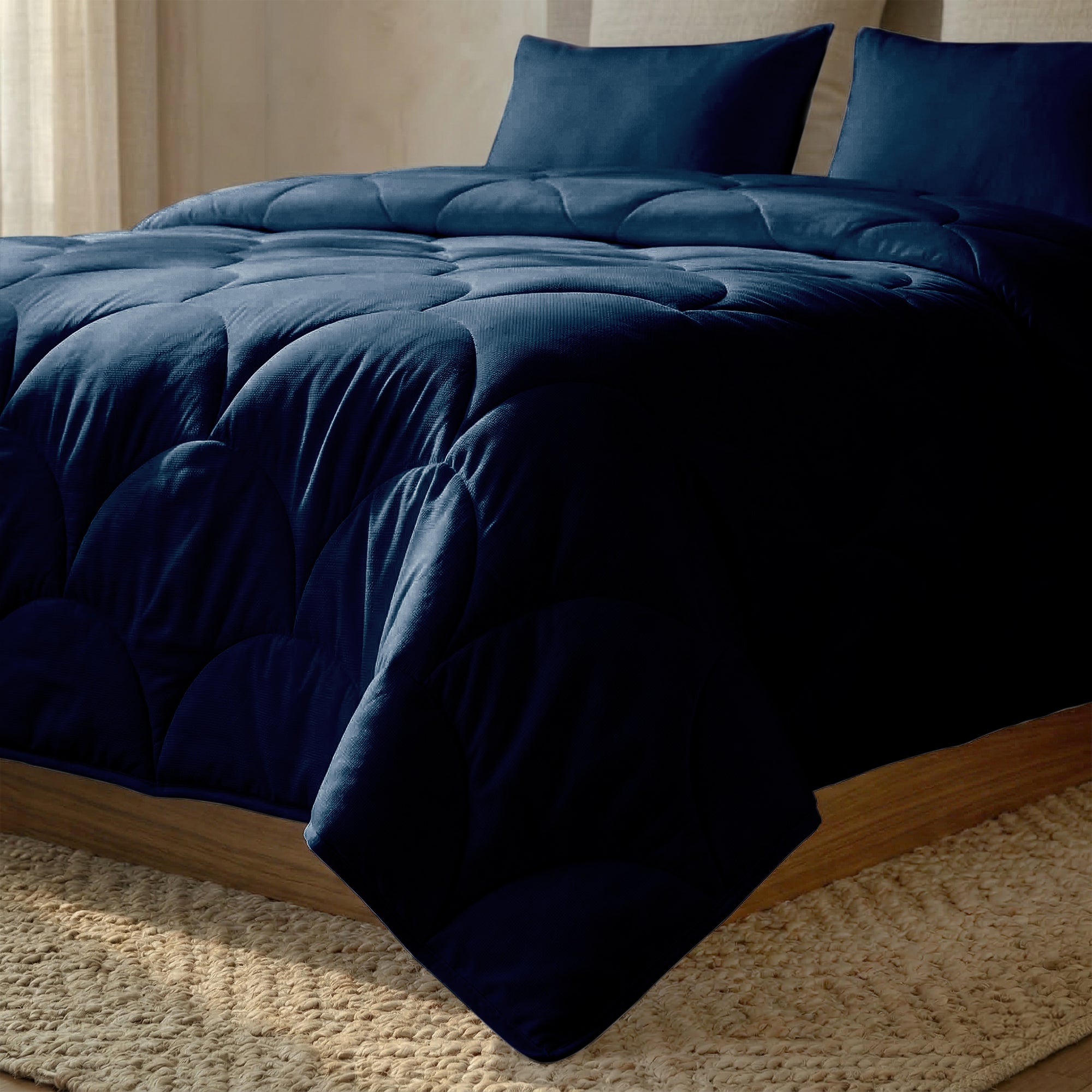 Valking® Dekbed - Katoen Percale - Blauw - Voor het hele jaar + Slopen