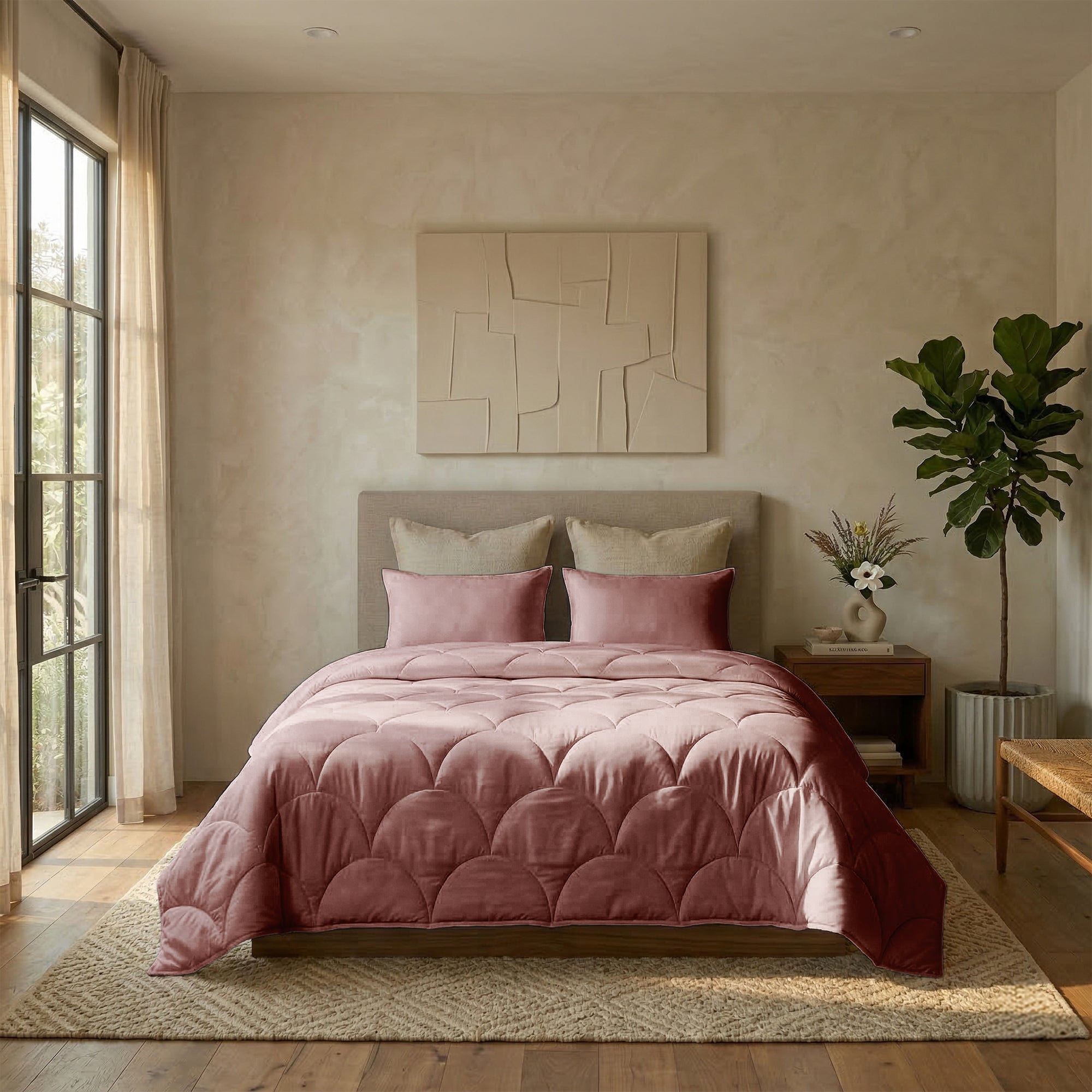 Valking® Dekbed - Katoen Percale - Roze - Voor het hele jaar + Slopen