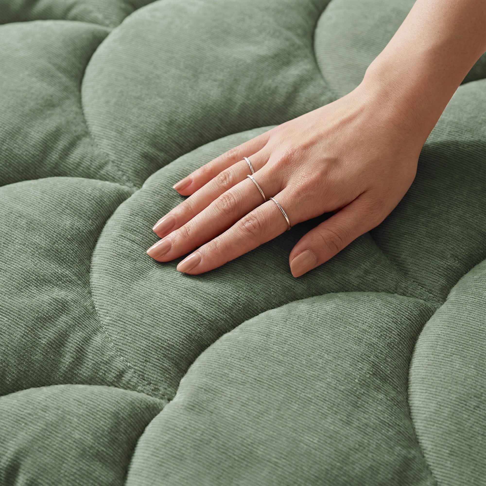 Valking® Dekbed Chenille Velvet Emboss - Groen - Voor het hele jaar