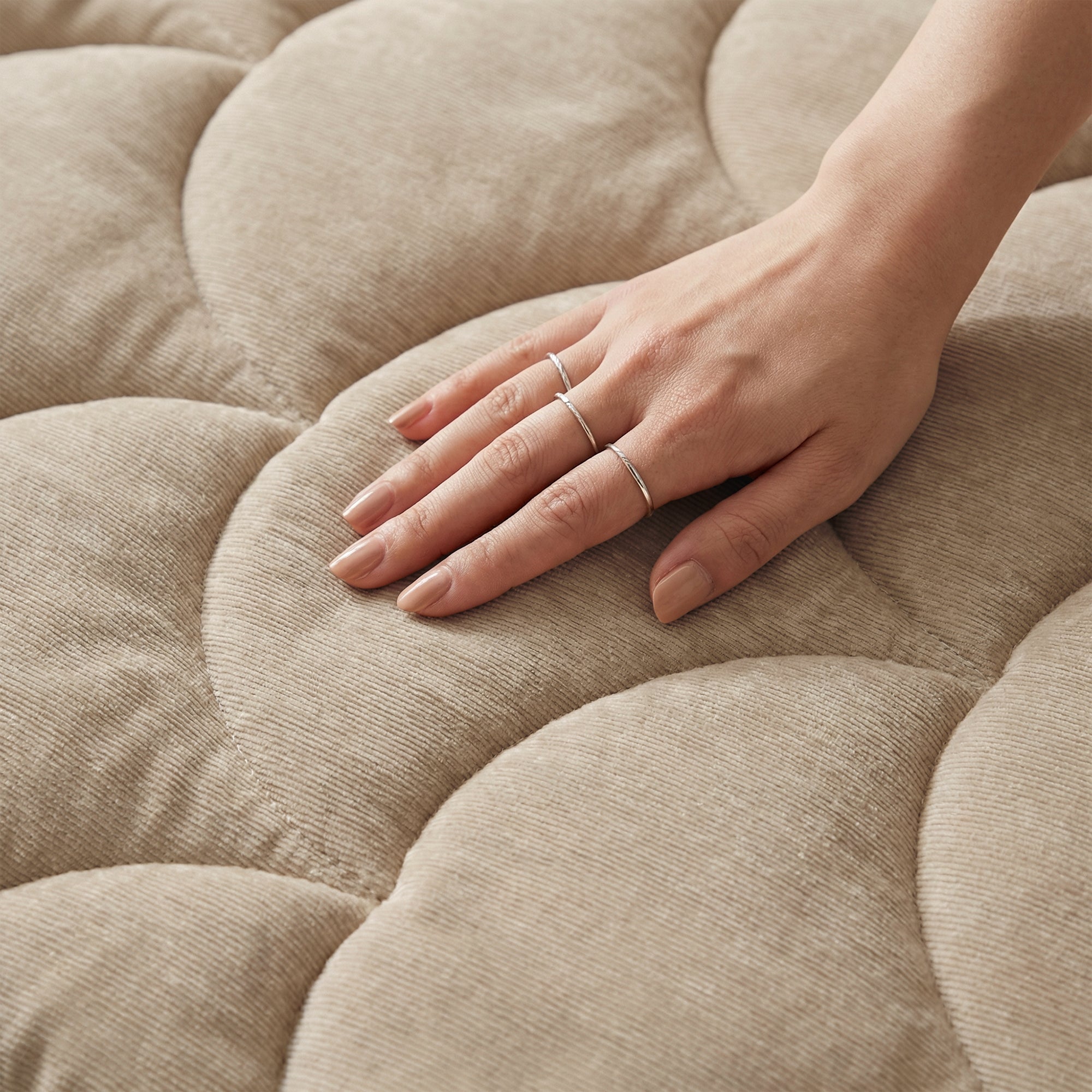 Valking® Dekbed Chenille Velvet Emboss - Taupe - Voor het hele jaar