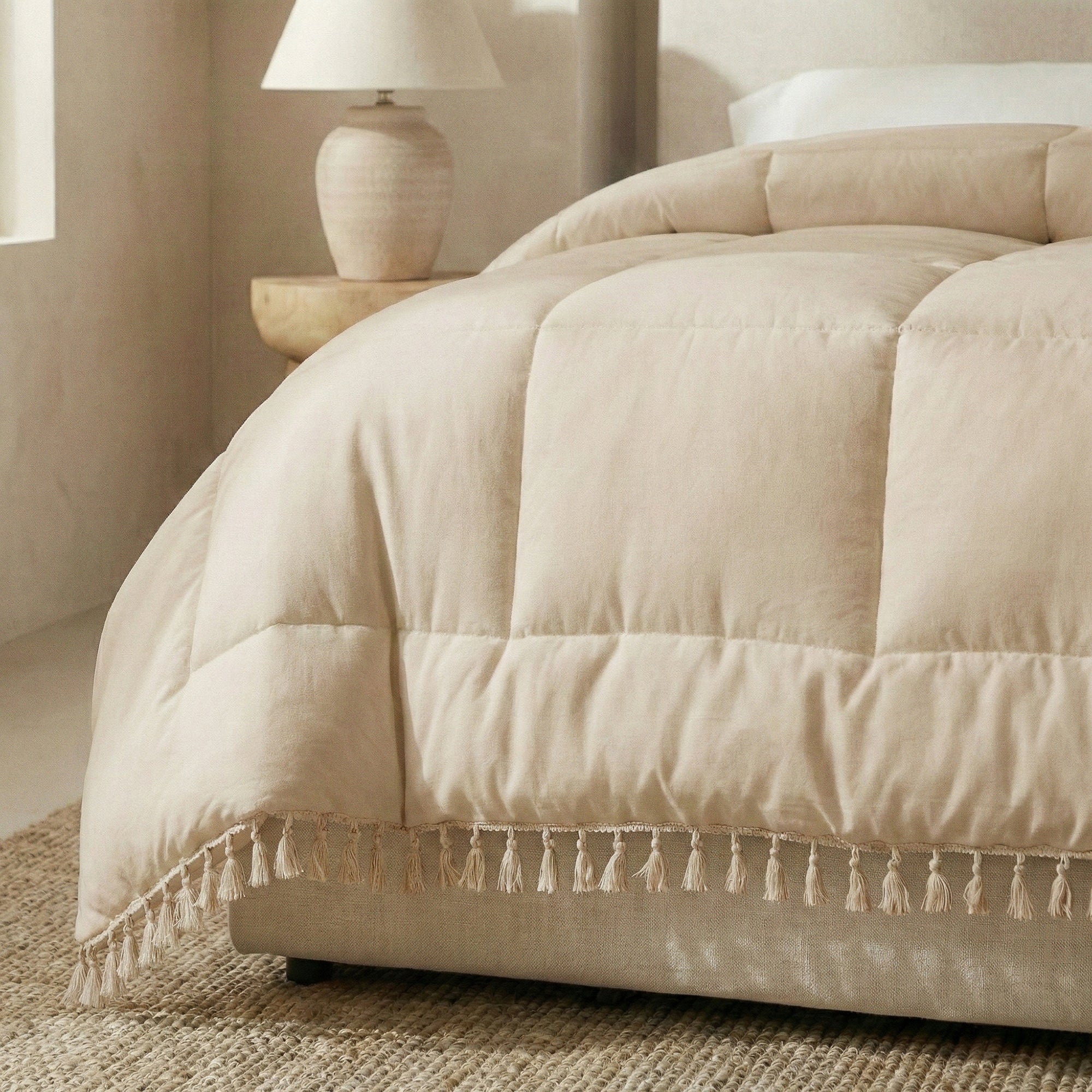 Valking® Dekbed Lace Trim - Ibiza Taupe - Voor het hele jaar