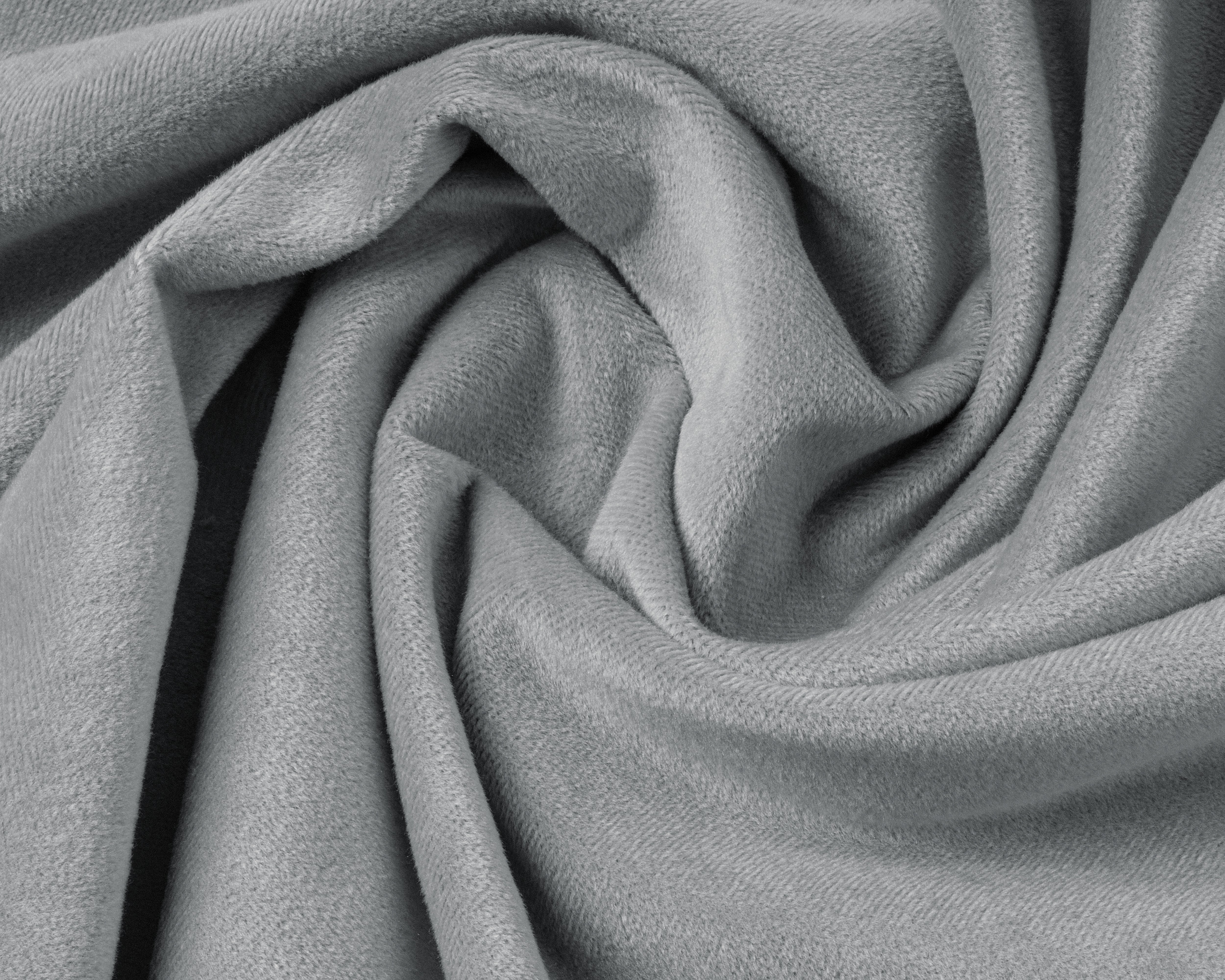 Velvet 2-in-1 pillowcases, Grey, 60 x 70 cm - Velvet soft - Velvet fabric - 2 pieces in 1 package