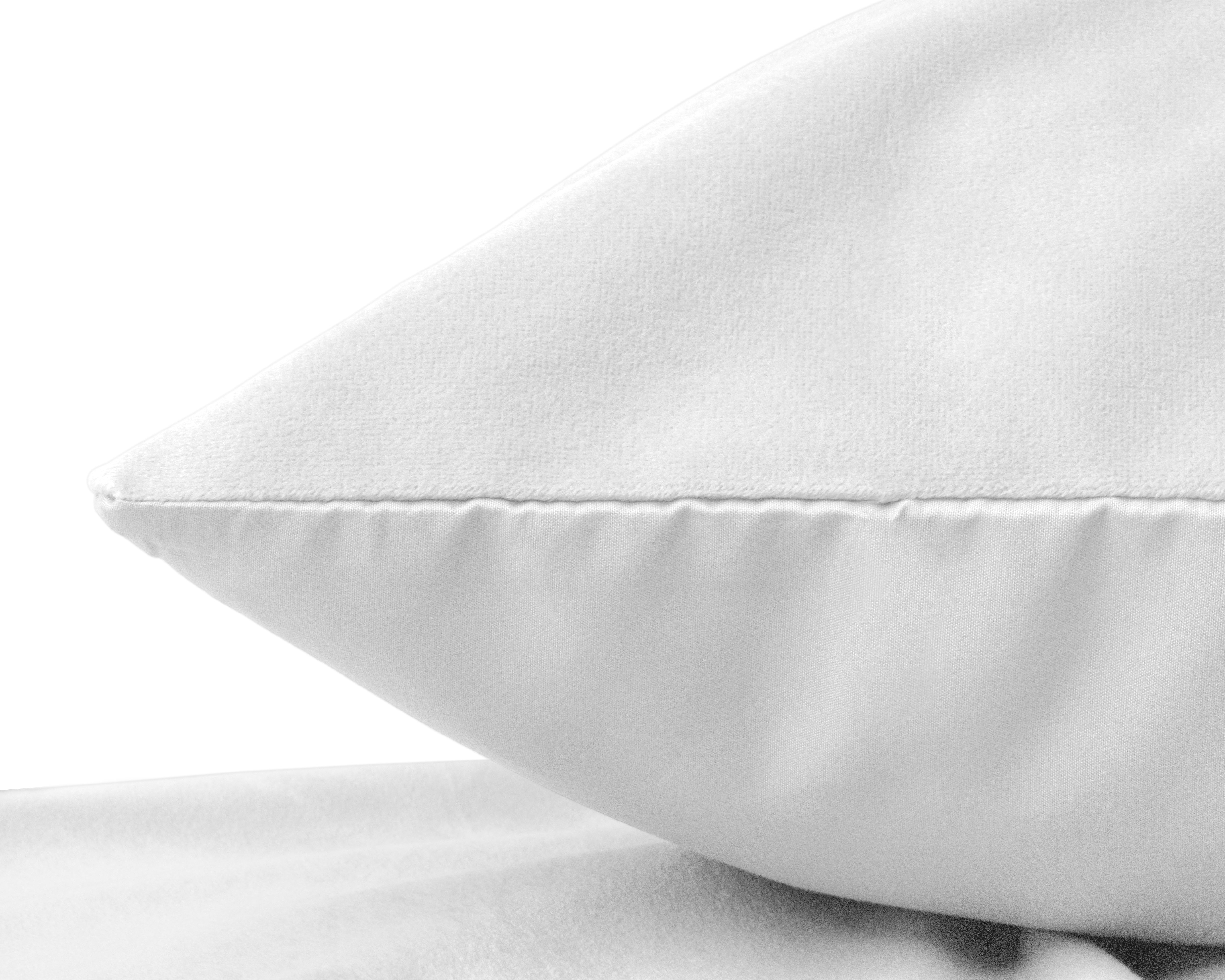 Velvet 2 in 1 kussenslopen Wit 60 x 70 - Fluweel zacht - Velvet stof - 2 stuks in 1 verpakking