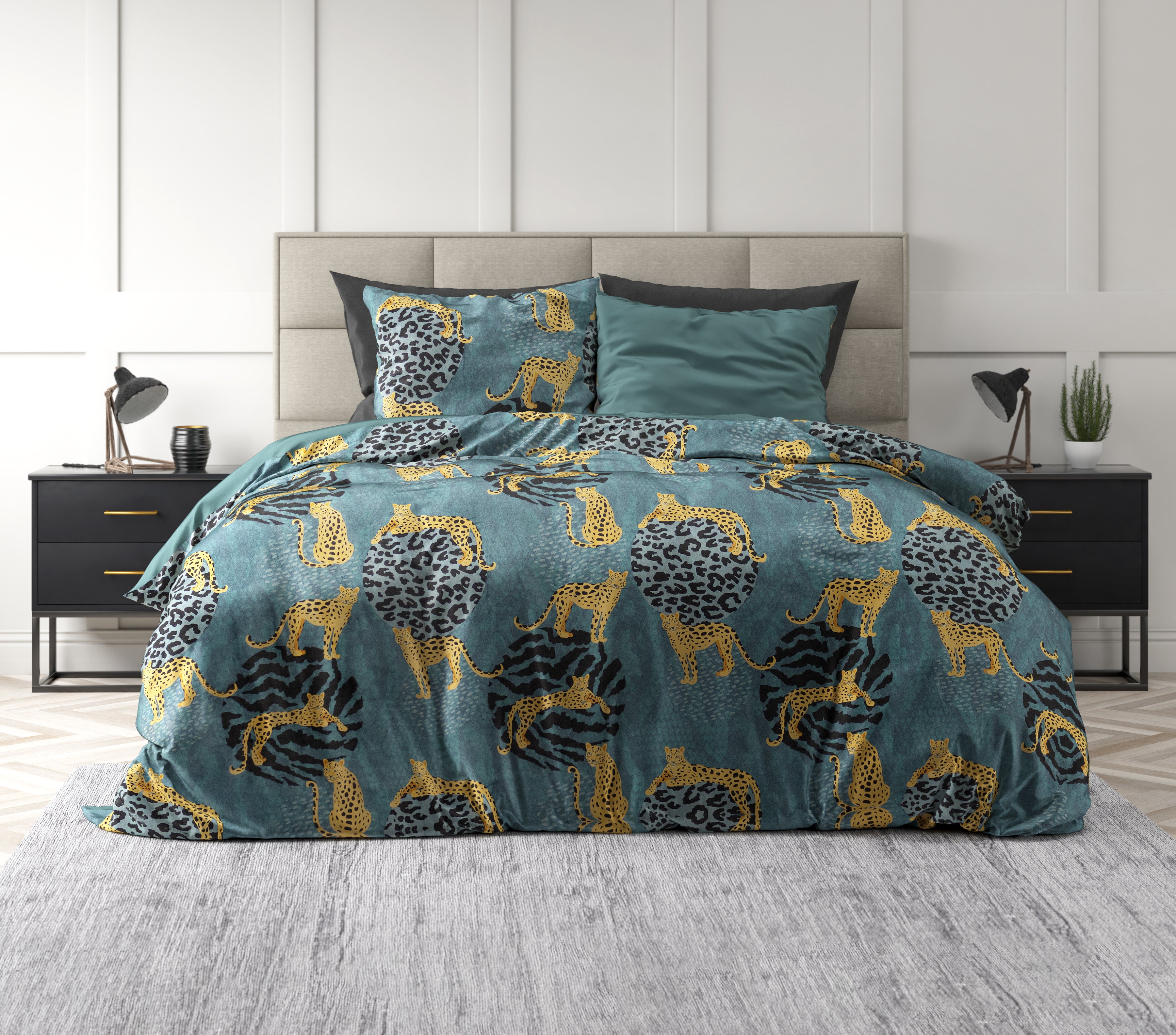 Velvet Axel Dekbedovertrek Groen - Uniek Design - Zacht Fluweel - Luxe gevoel
