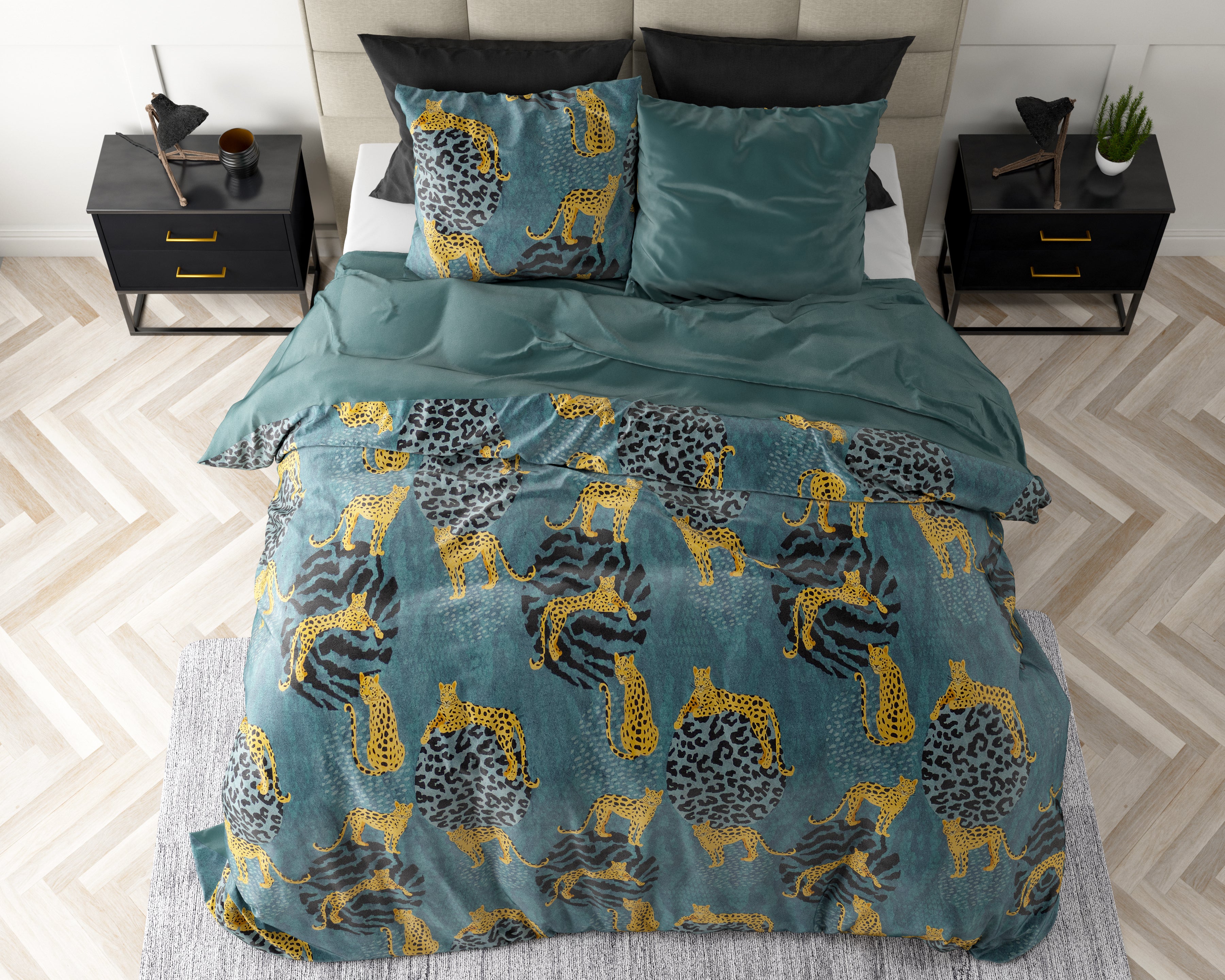 Velvet Axel Dekbedovertrek Groen - Uniek Design - Zacht Fluweel - Luxe gevoel