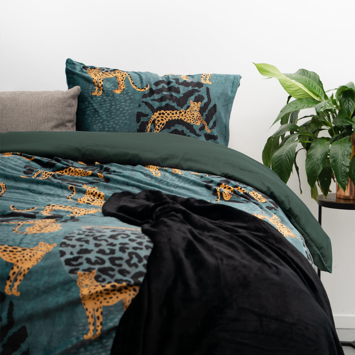 Velvet Axel Dekbedovertrek Groen - Uniek Design - Zacht Fluweel - Luxe gevoel