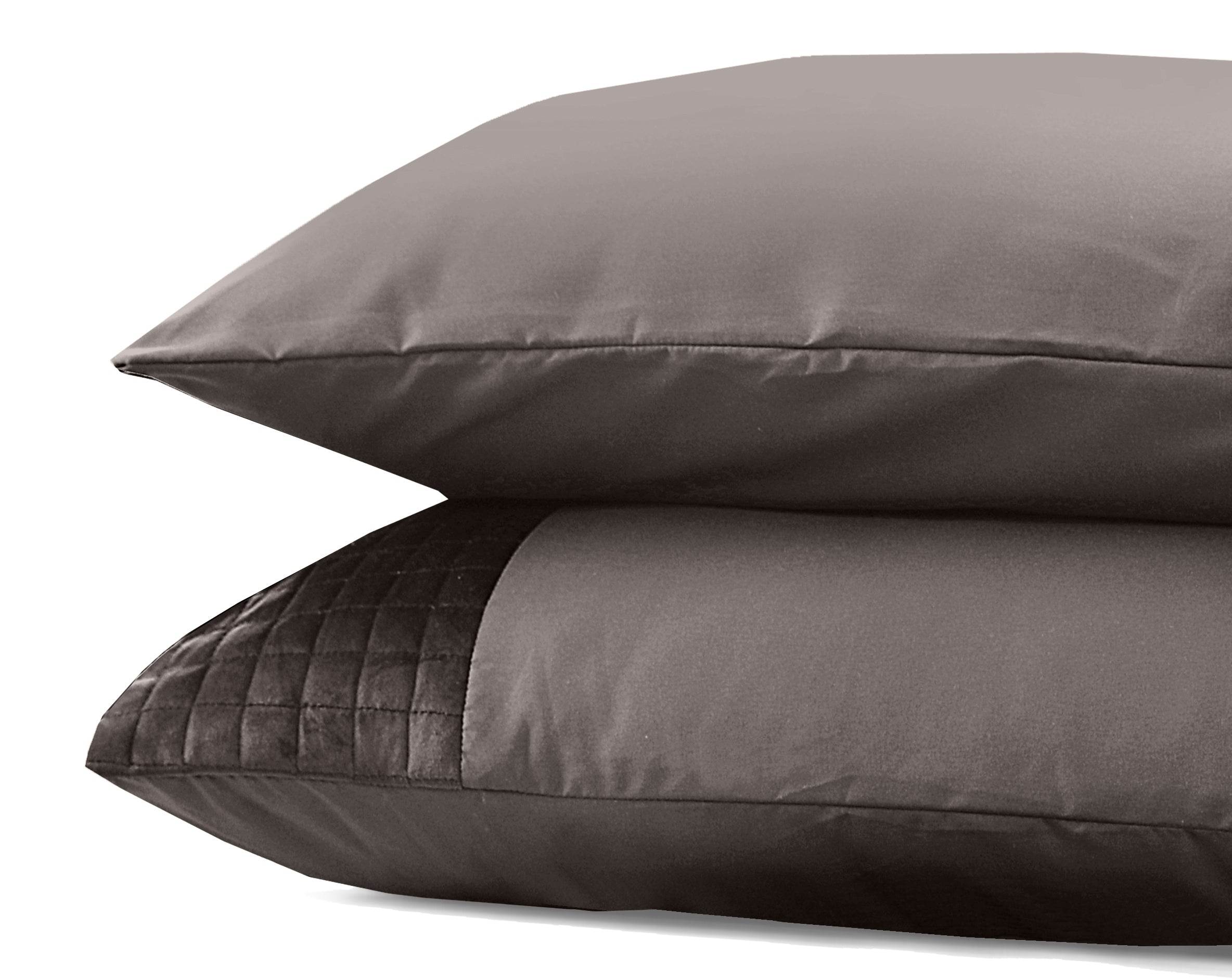 Velvet Band Taupe 2pack slopen Taupe 60 x 70 - Hotel chique - Fluweel zacht - Luxe verpakt