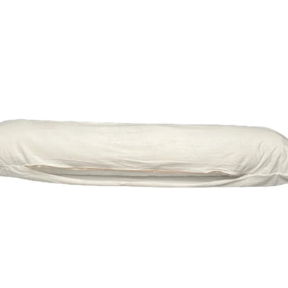 Velvet Bodypillow Kussensloop Wit 45x145 cm – Luxe Zwangerschapskussen in Trendy Kleuren