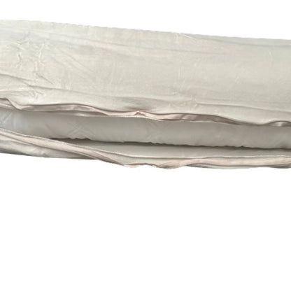 Velvet Bodypillow Kussensloop Wit 45x145 cm – Luxe Zwangerschapskussen in Trendy Kleuren