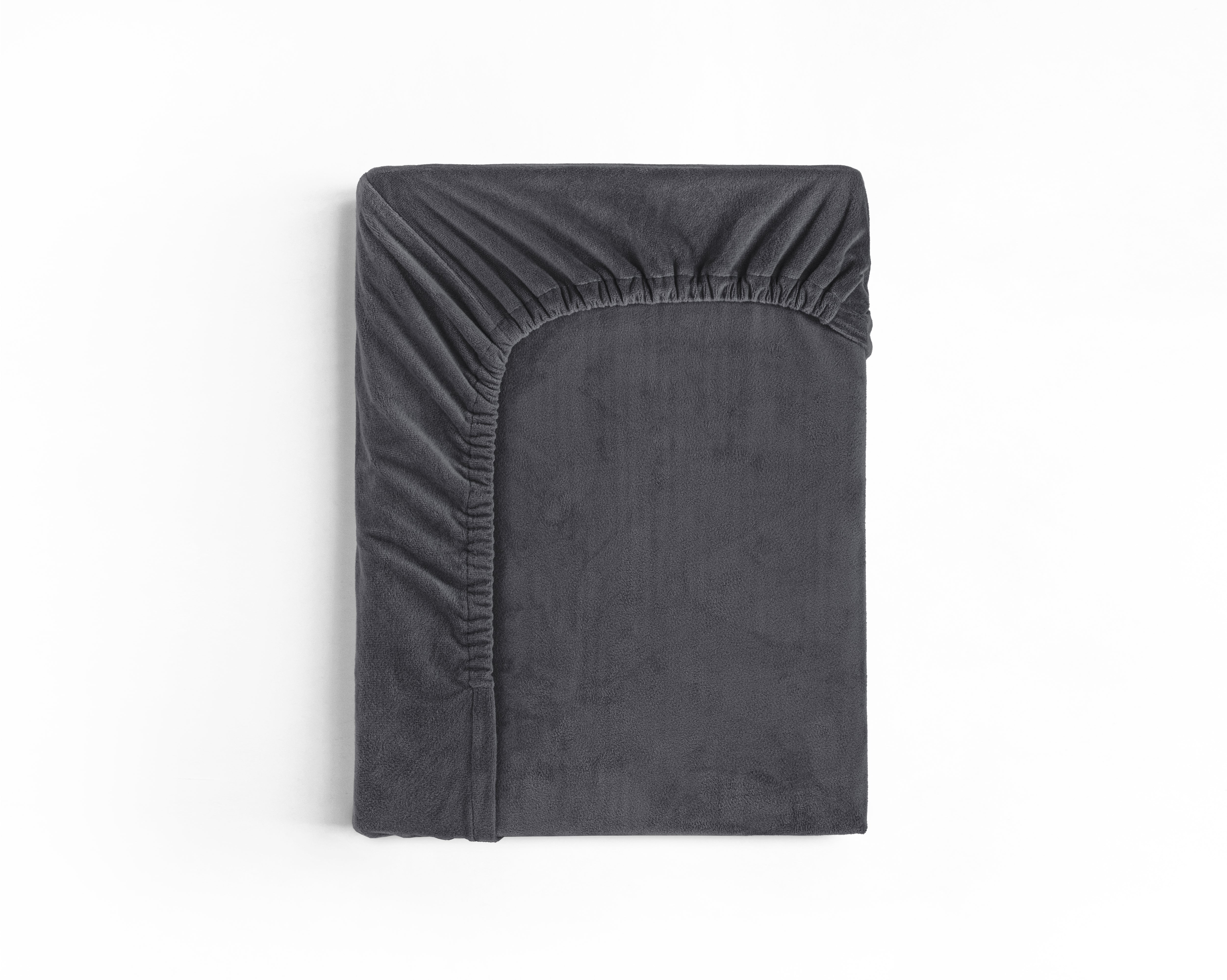 Velvet Hoeslaken Antraciet - Warm voor de winter - Zacht en soepel - Vocht absorberend