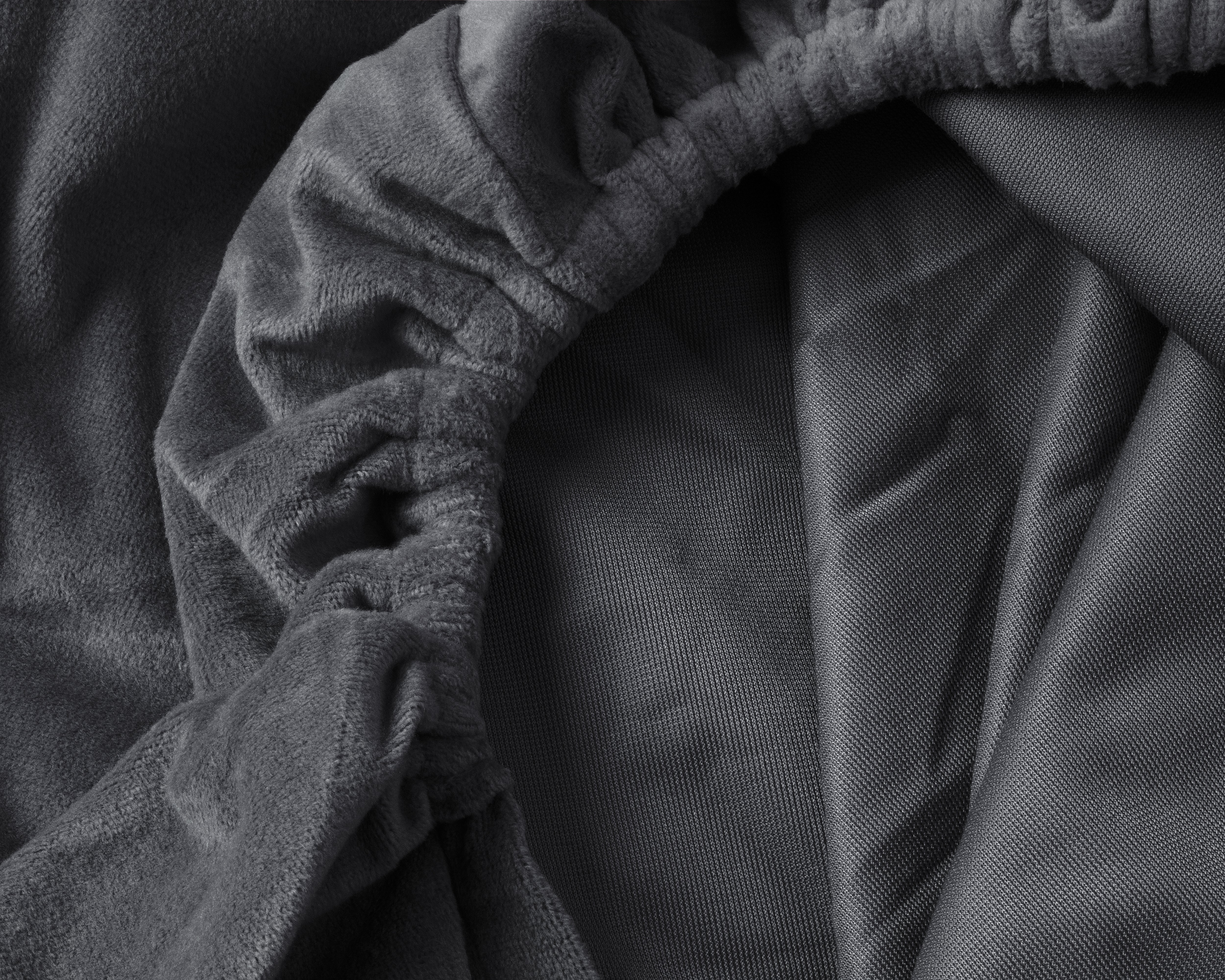 Velvet Hoeslaken Antraciet - Warm voor de winter - Zacht en soepel - Vocht absorberend