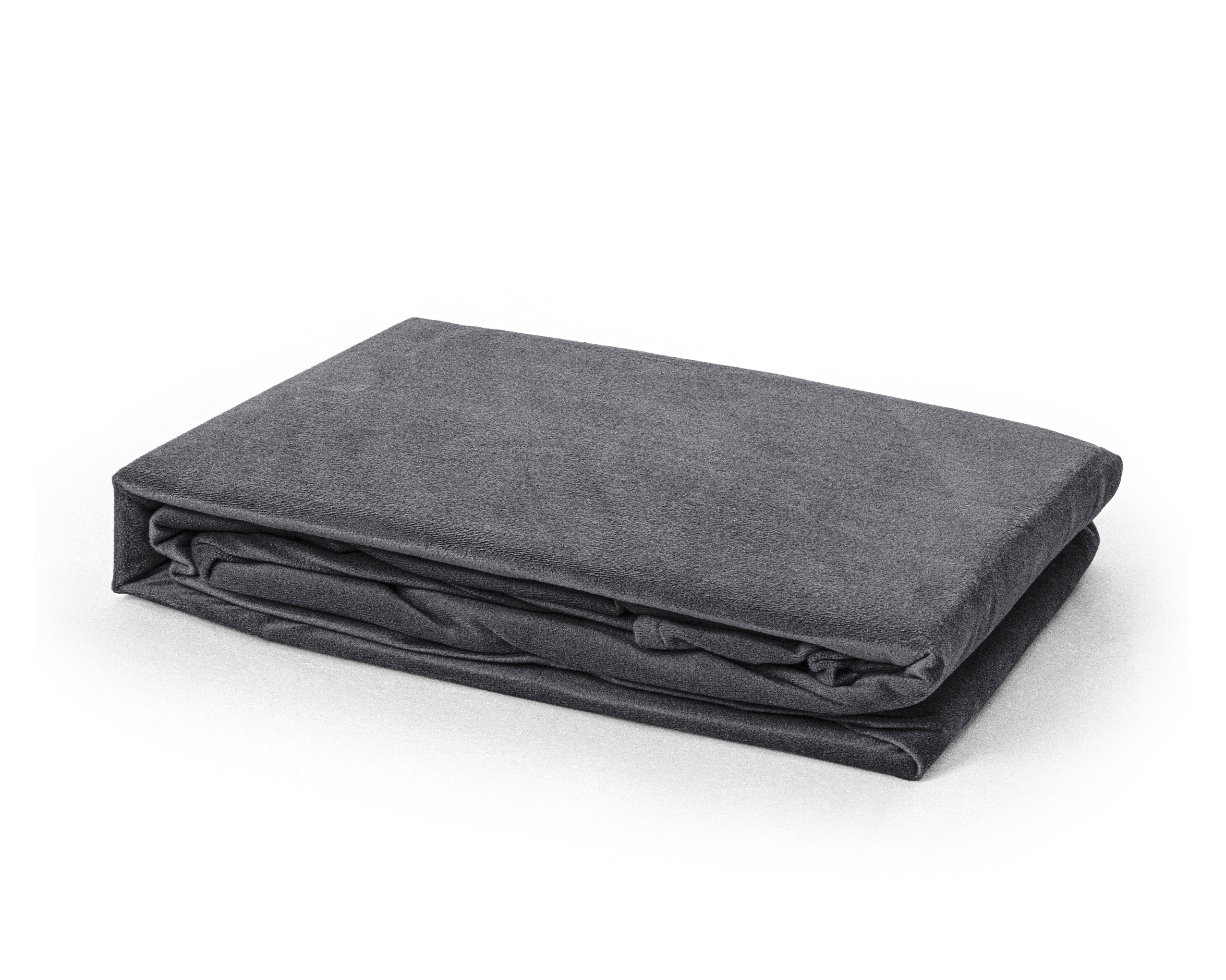 Velvet Hoeslaken Antraciet - Warm voor de winter - Zacht en soepel - Vocht absorberend