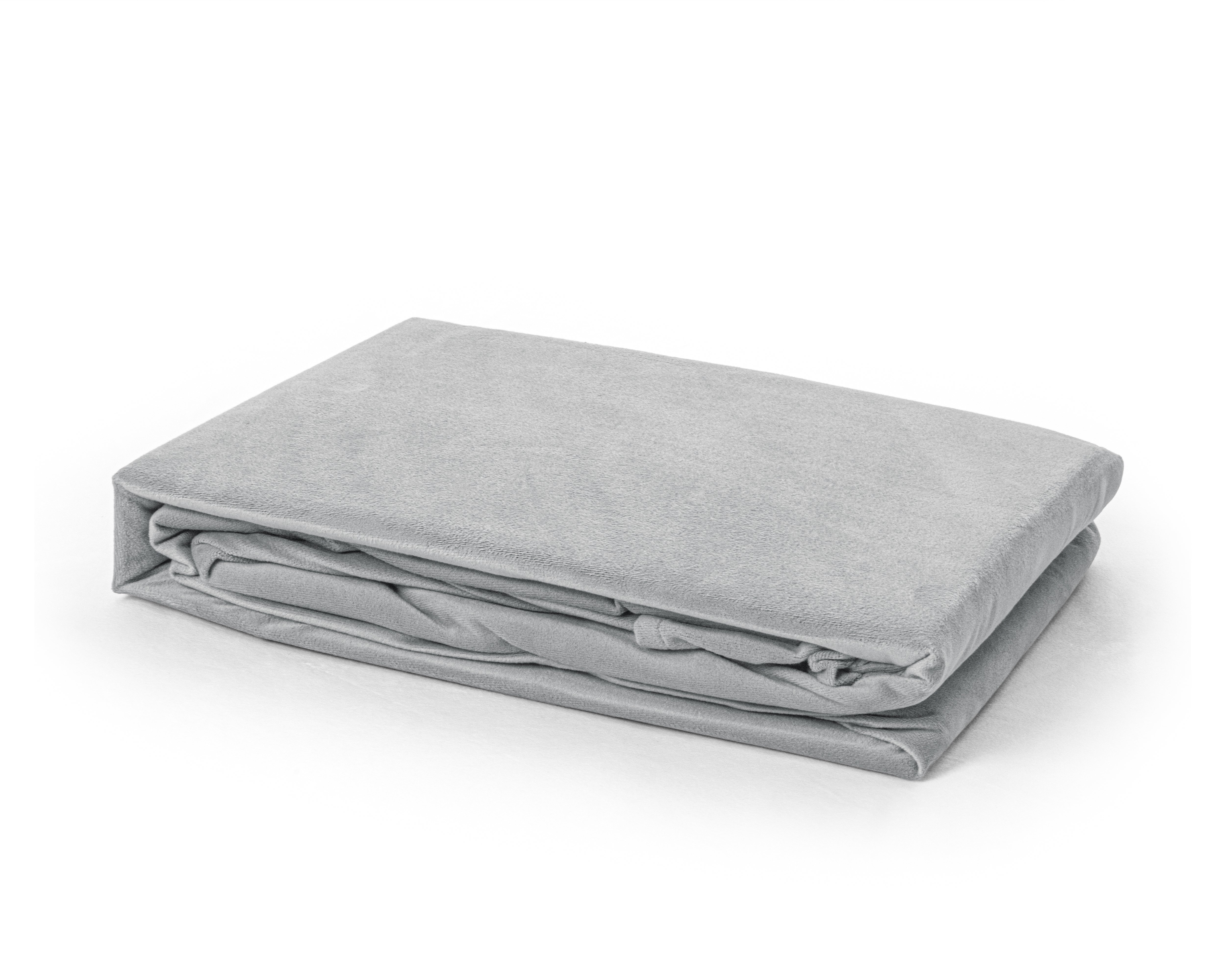 Velvet Hoeslaken Grijs - Warm voor de winter - Zacht en soepel - Vocht absorberend