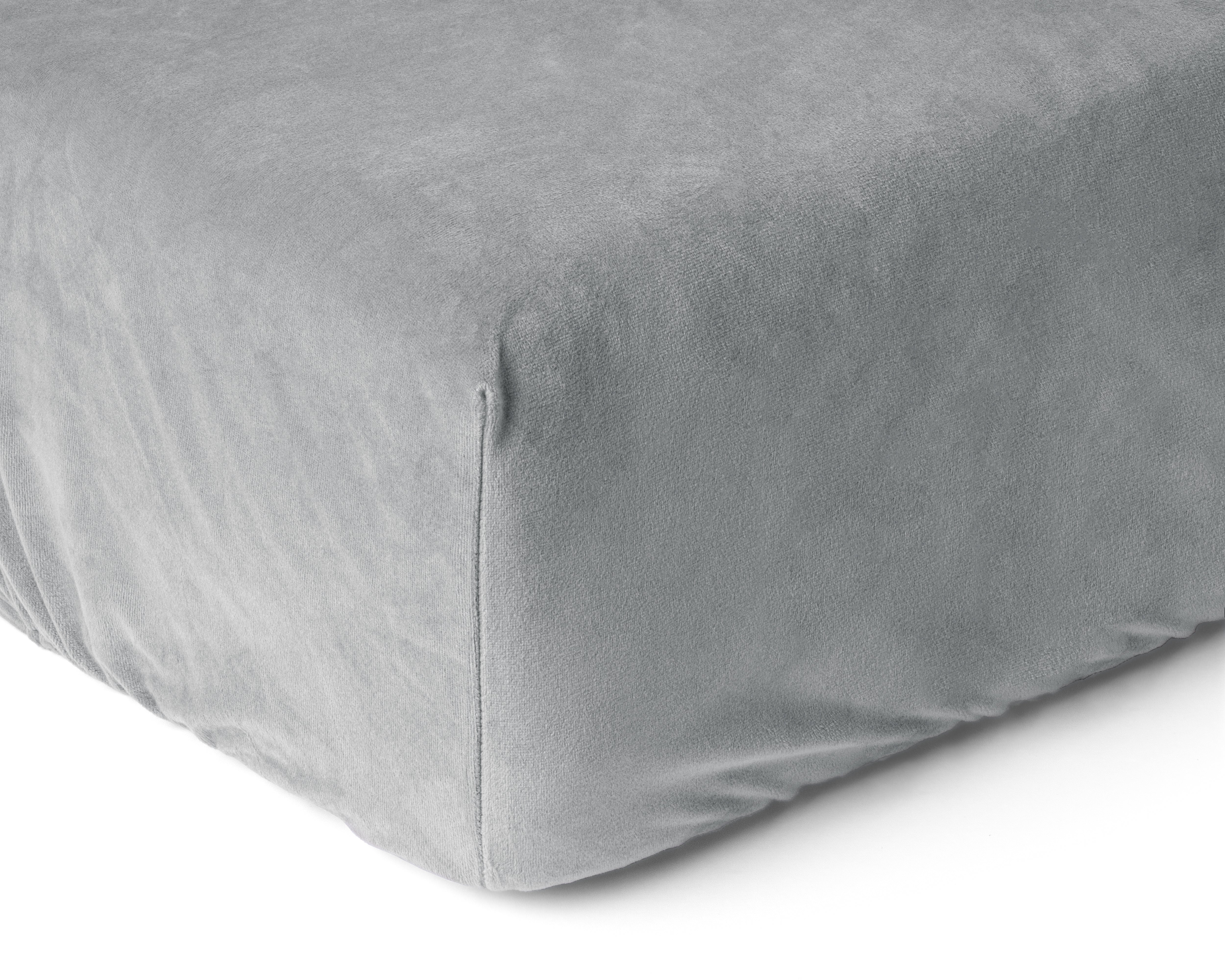 Velvet Hoeslaken Grijs - Warm voor de winter - Zacht en soepel - Vocht absorberend