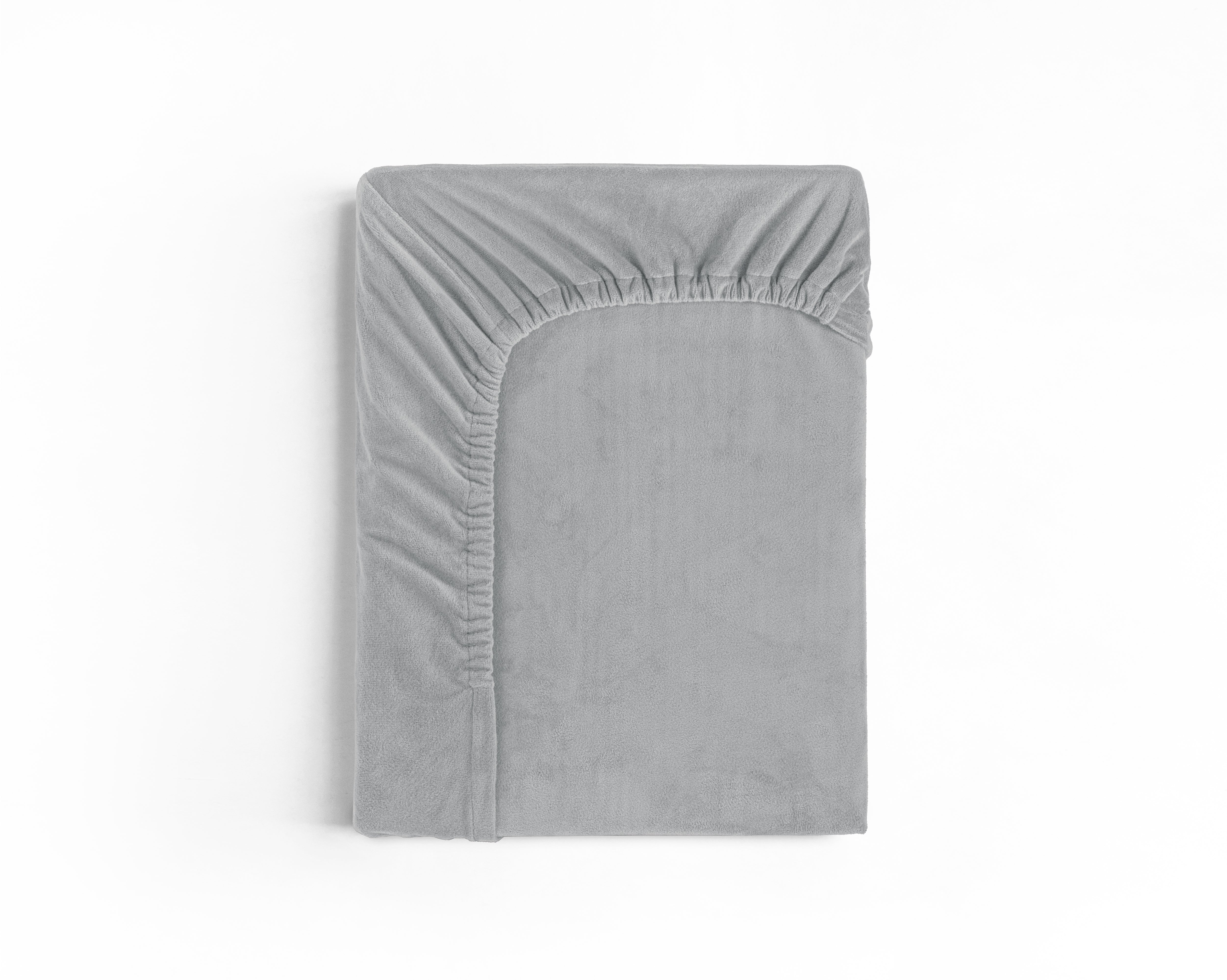 Velvet Hoeslaken Grijs - Warm voor de winter - Zacht en soepel - Vocht absorberend