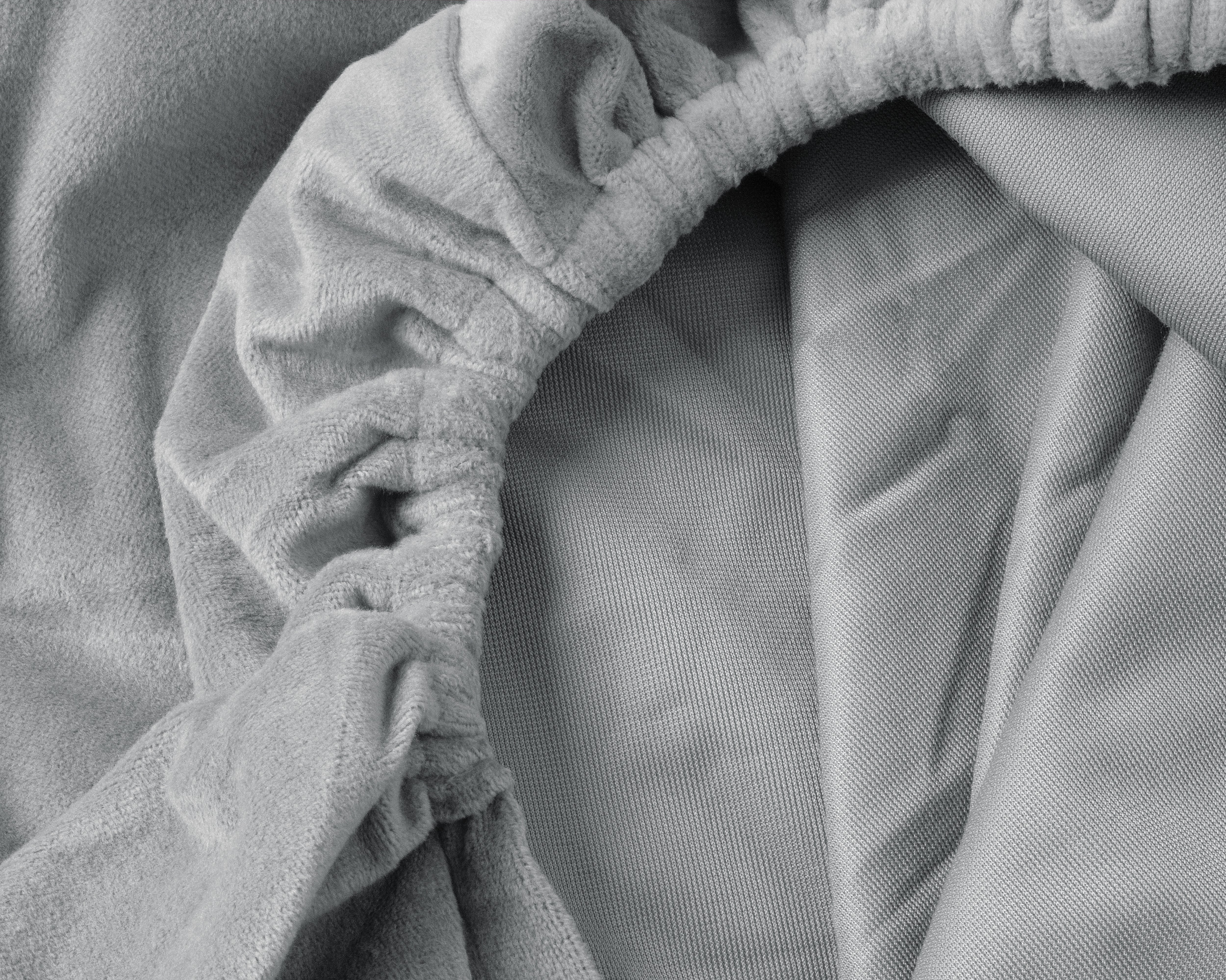 Velvet Hoeslaken Grijs - Warm voor de winter - Zacht en soepel - Vocht absorberend