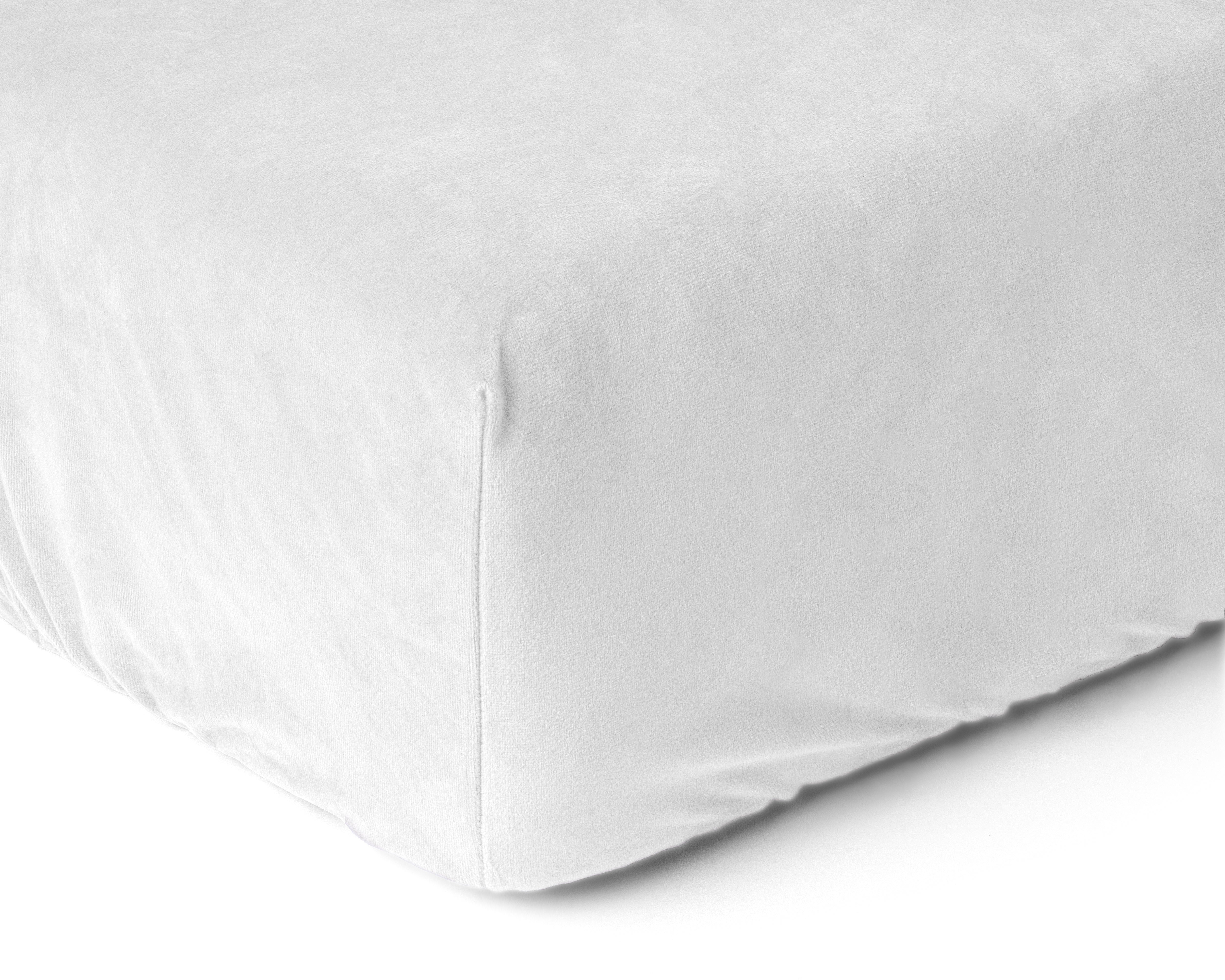 Velvet Hoeslaken Wit - Warm voor de winter - Zacht en soepel - Vocht absorberend
