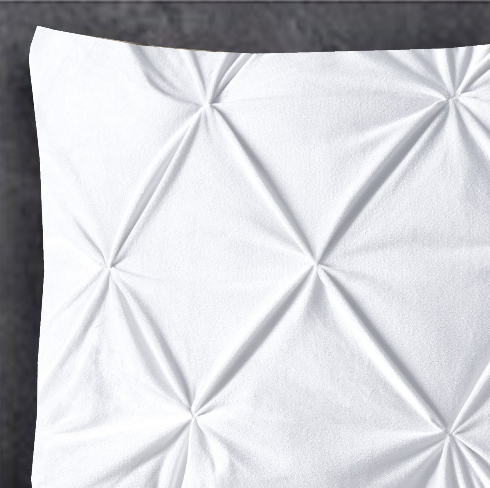 Velvet Pintuck 2pack kussenslopen Wit 60 x 70 - Fluweel zacht - Uni kleur - Luxe verpakt