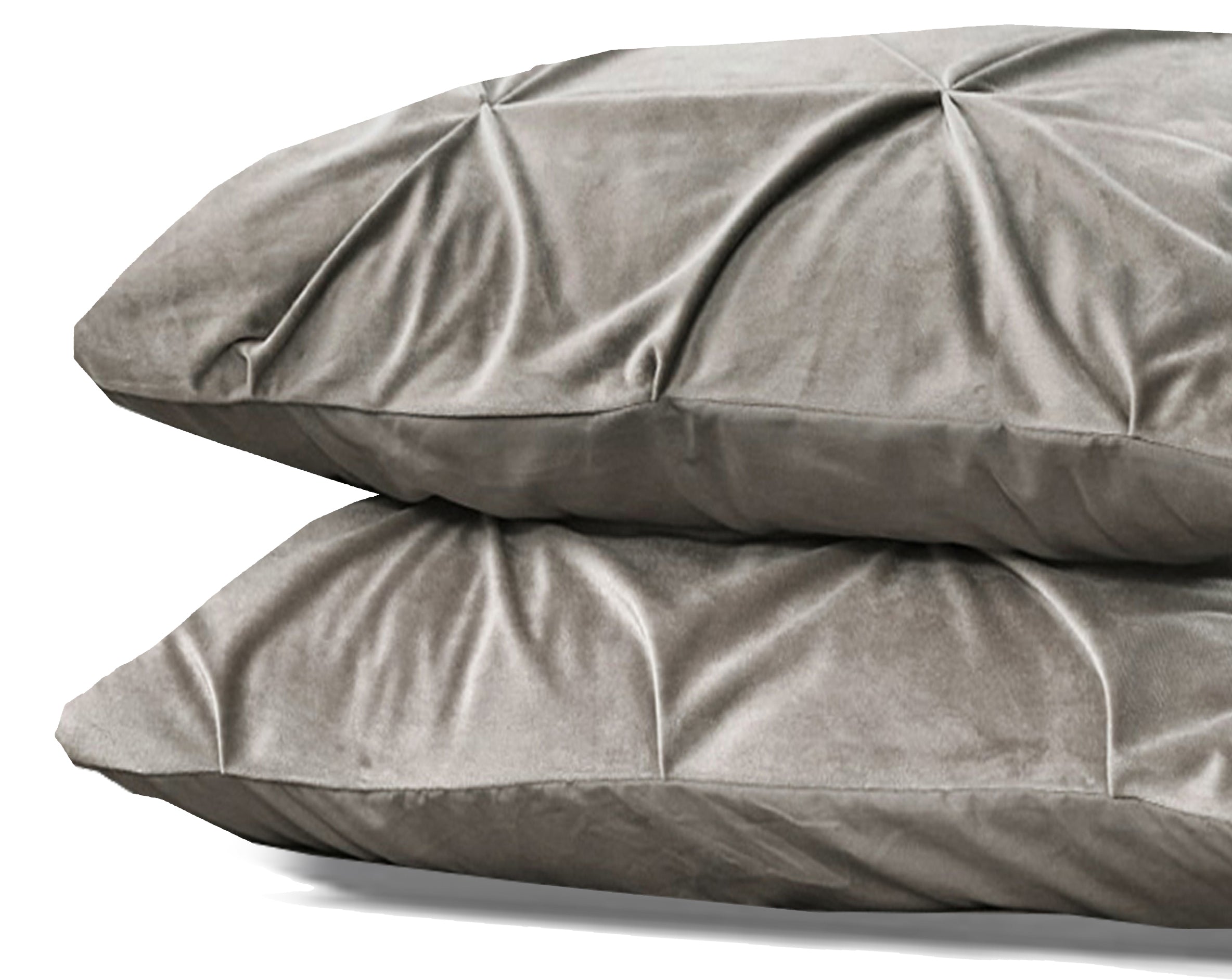 Velvet Pintuck 2pack kussenslopen Zand 60 x 70 - Fluweel zacht - Uni kleur - Luxe verpakt