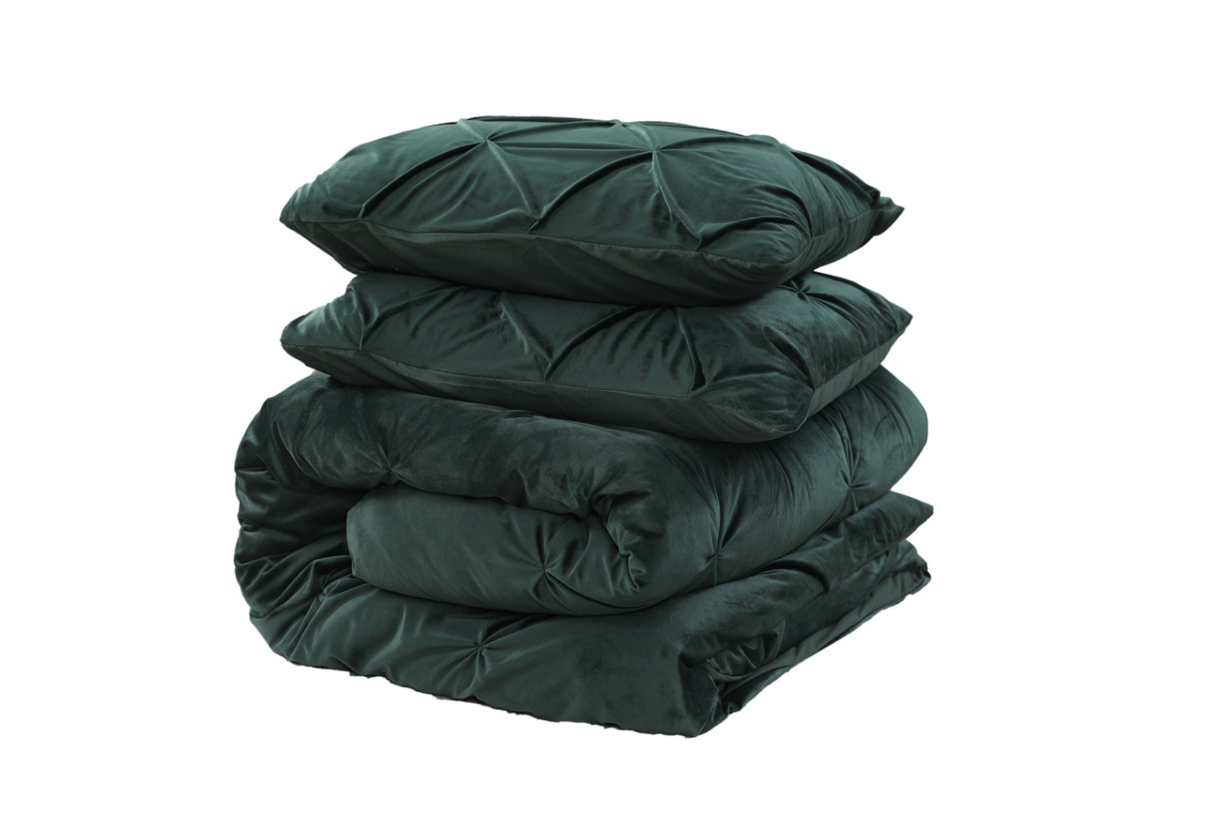 Velvet Pintuck Duvet Cover Green - Velvety soft - Chic design - Luxury packaging