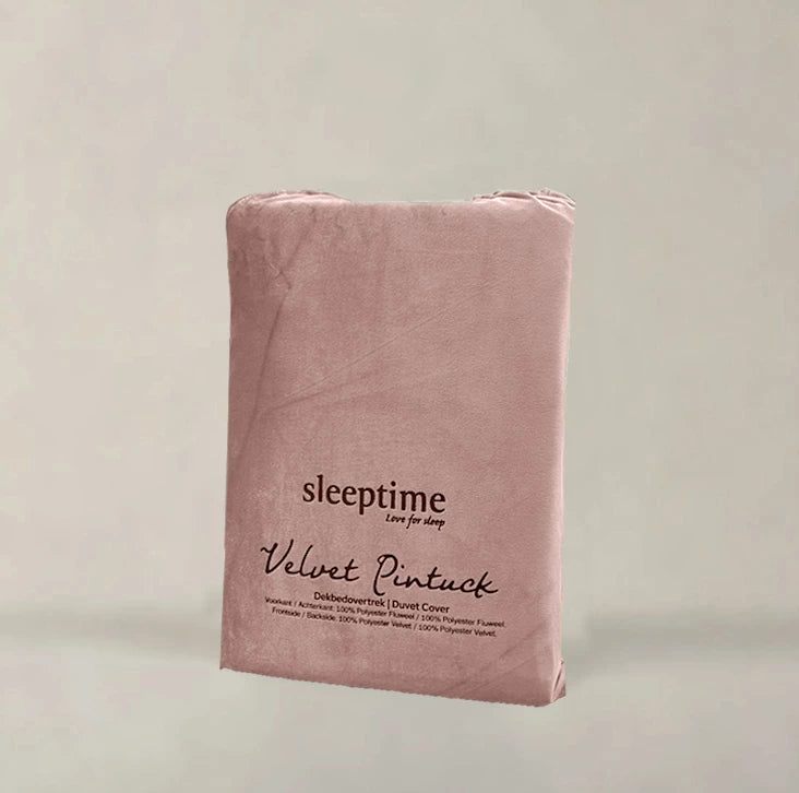Velvet Pintuck Dekbedovertrek Roze