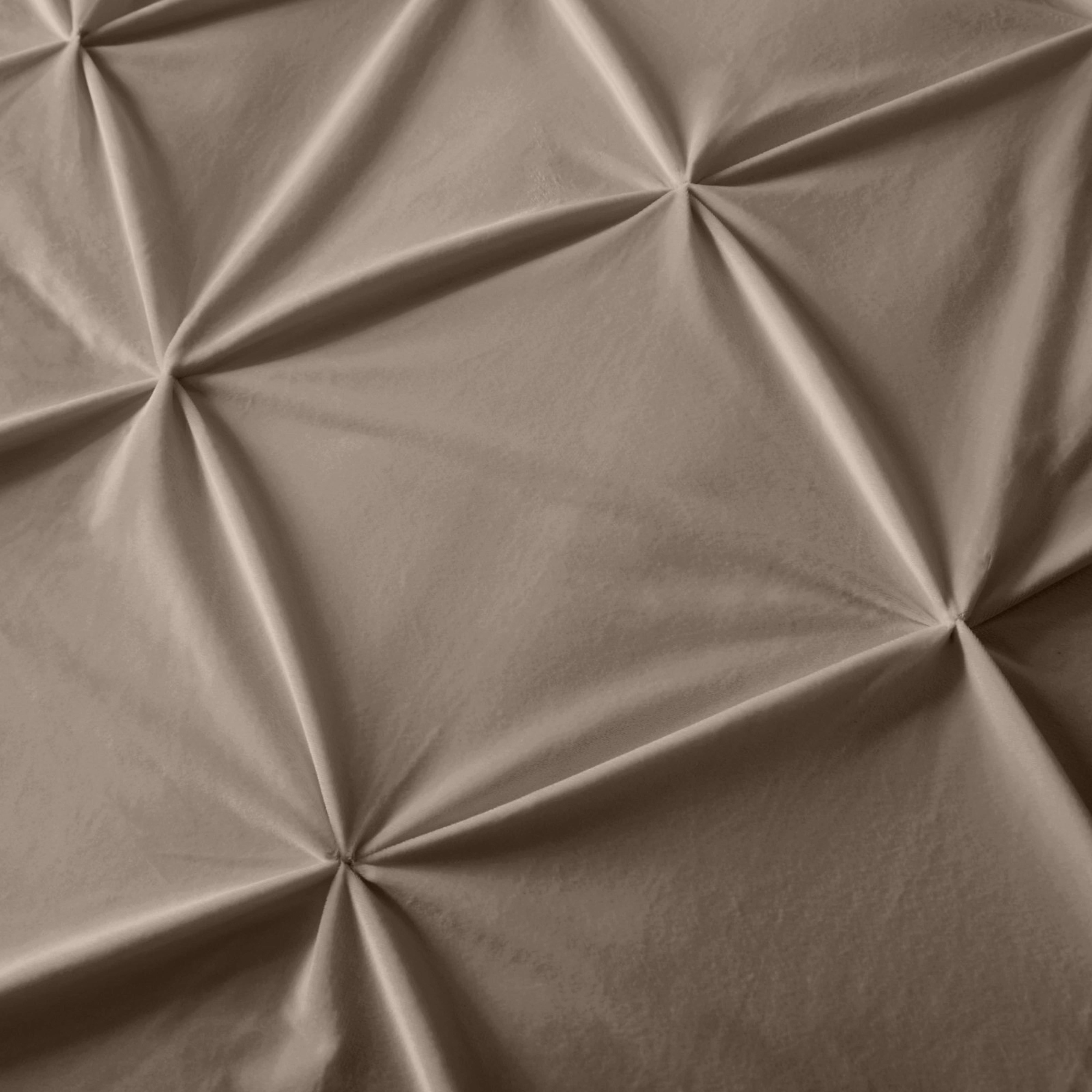 Velvet Pintuck Dekbedovertrek Taupe - Fluweel zacht - Chique design - Luxe verpakking